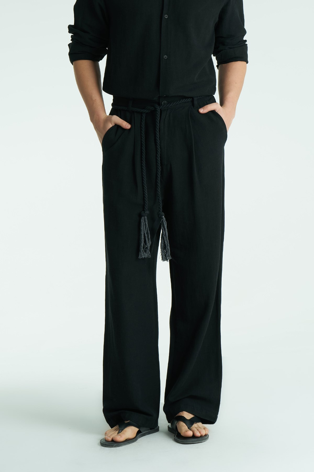 Mono Relaxed Fit Erkek Pantolon Siyah