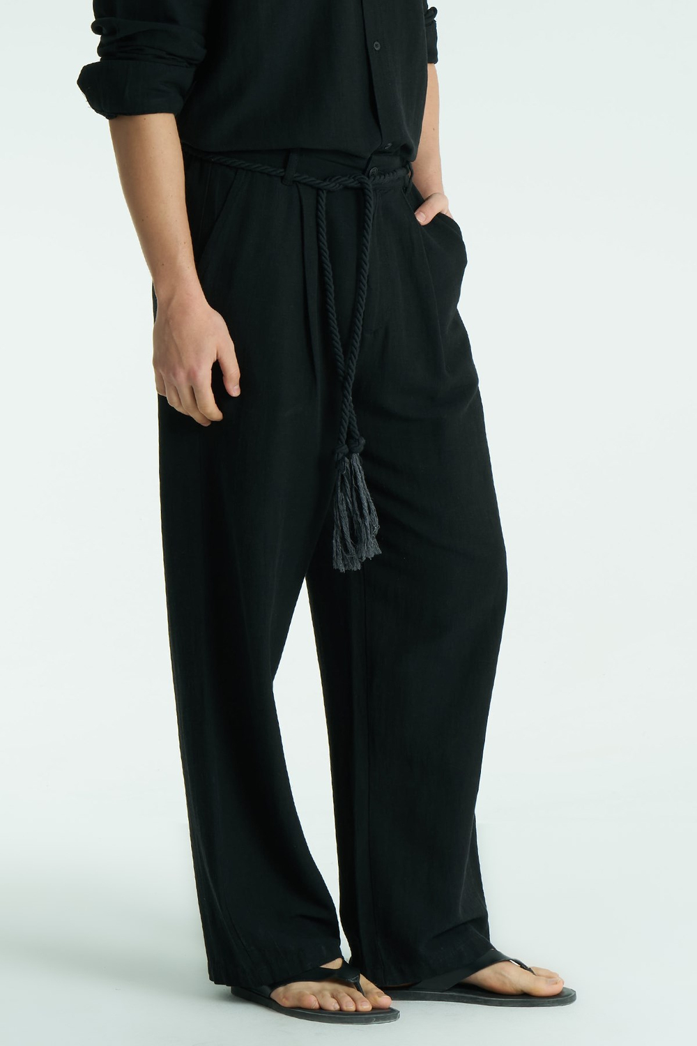 Mono Relaxed Fit Erkek Pantolon Siyah
