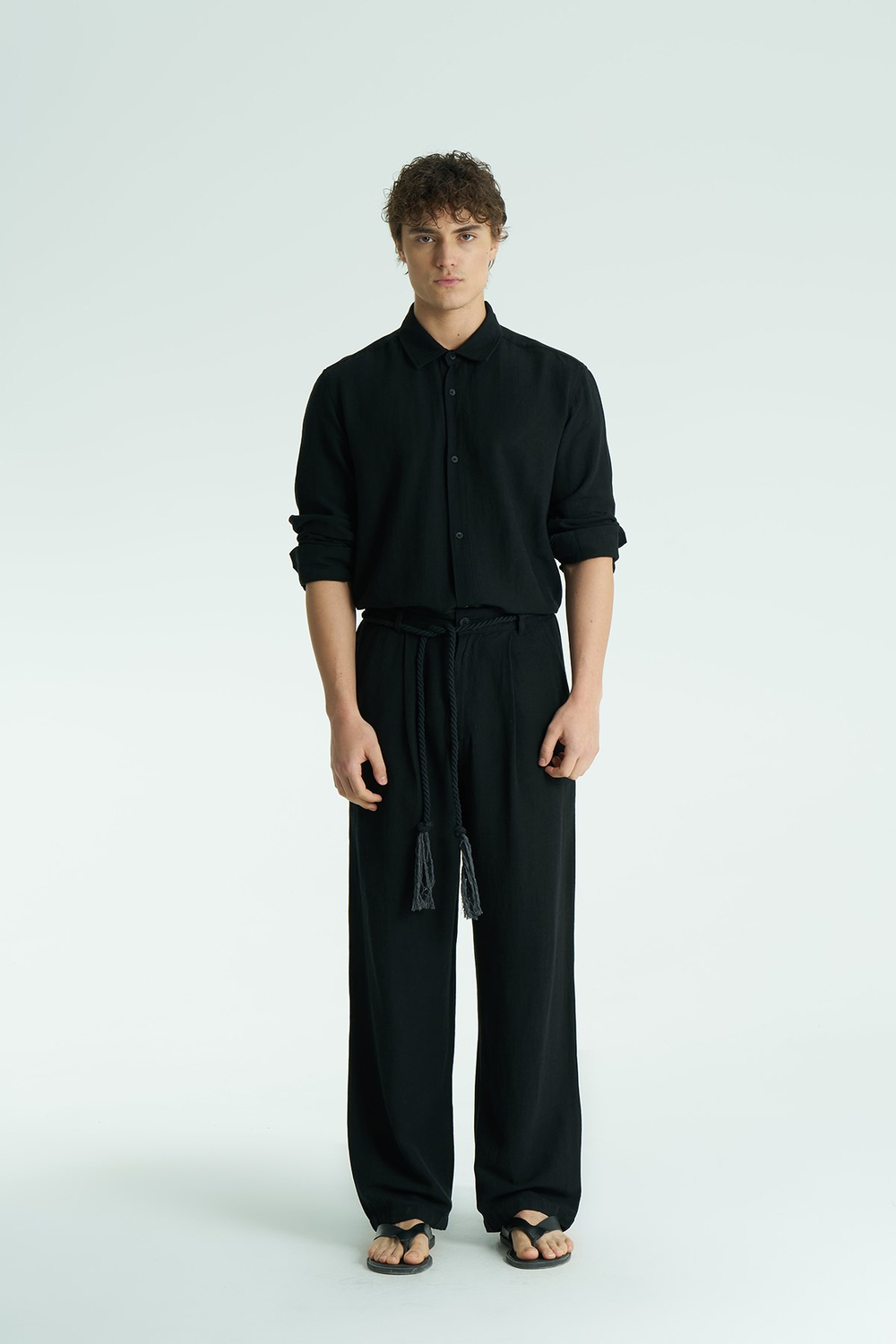 Mono Relaxed Fit Erkek Pantolon Siyah