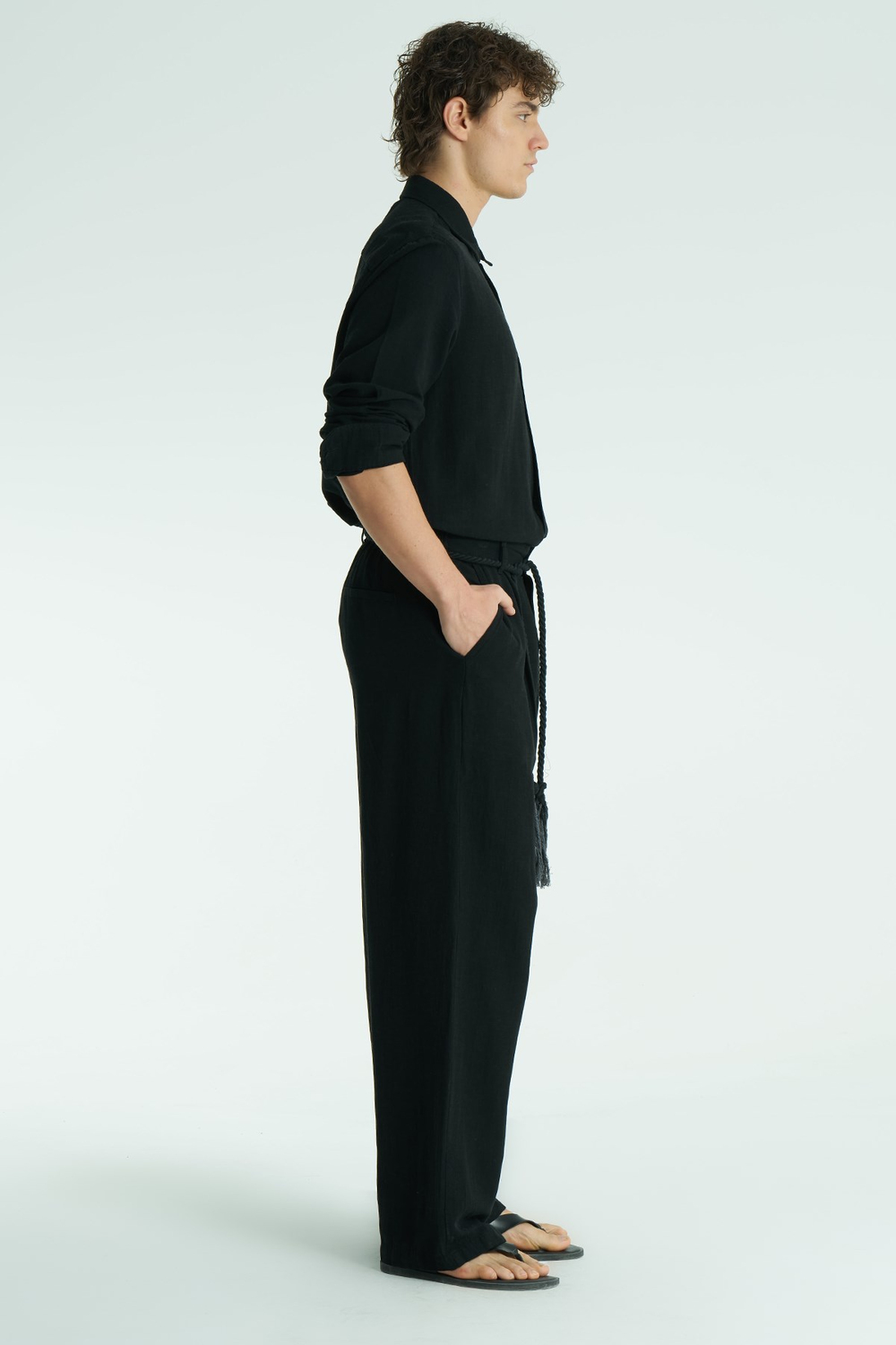 Mono Relaxed Fit Erkek Pantolon Siyah