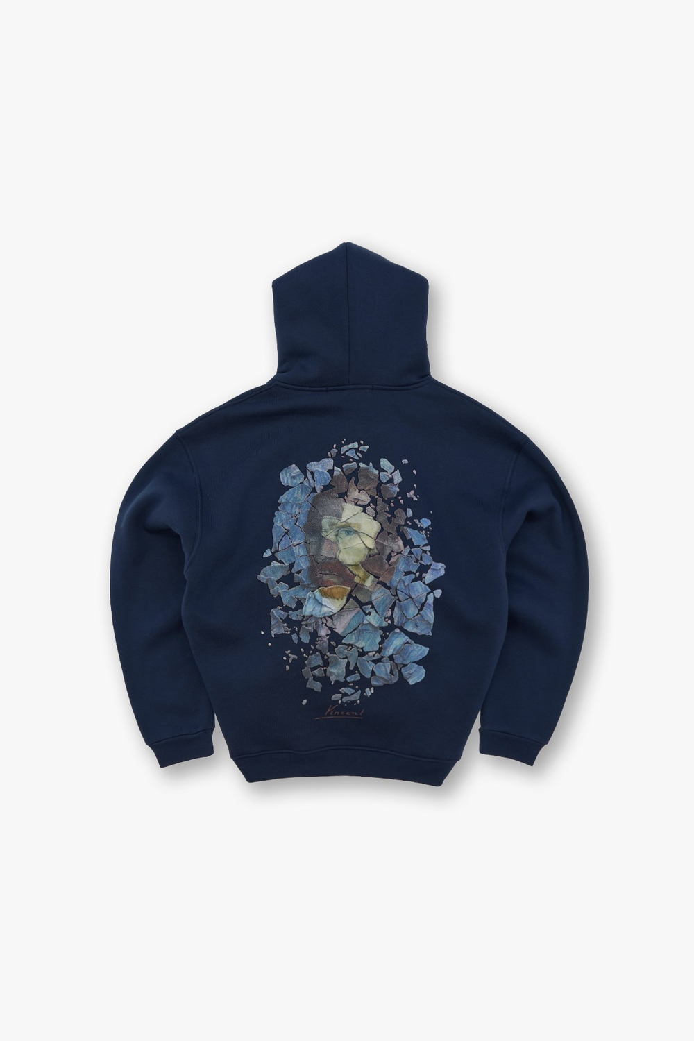 Mosaic Portrait Oversize Sweatshirt Erkek İndigo