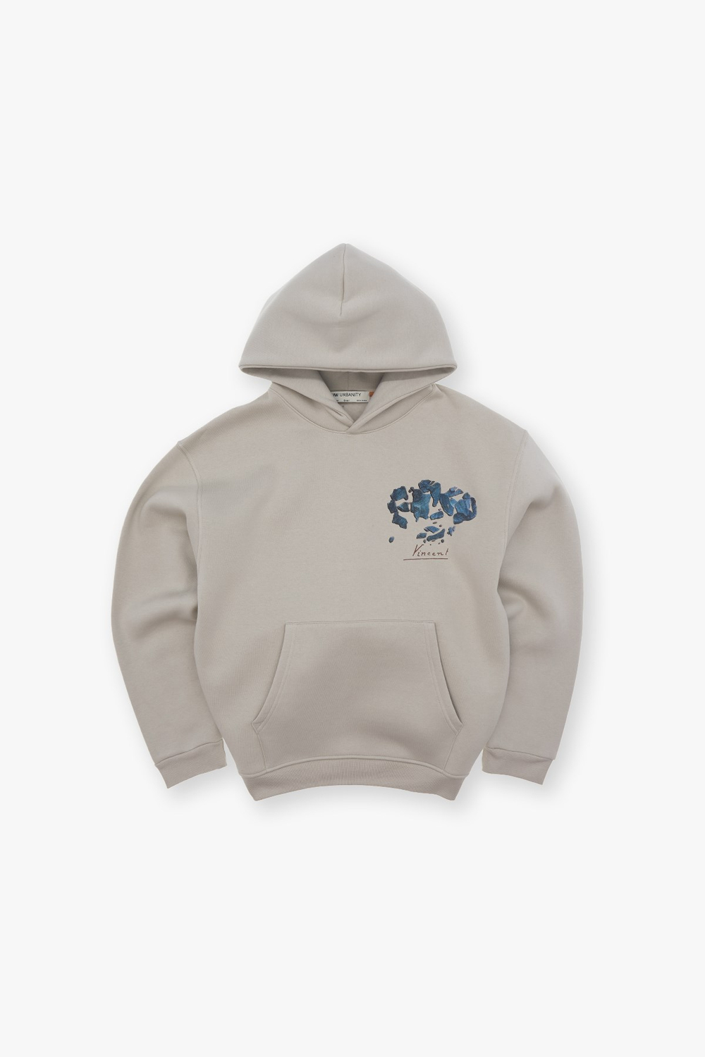 Mosaic Portrait Oversize Sweatshirt Erkek Stone