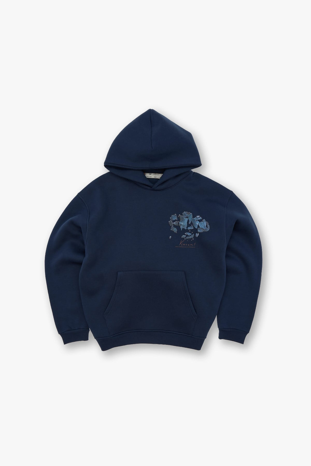 Mosaic Portrait Oversize Sweatshirt Erkek İndigo