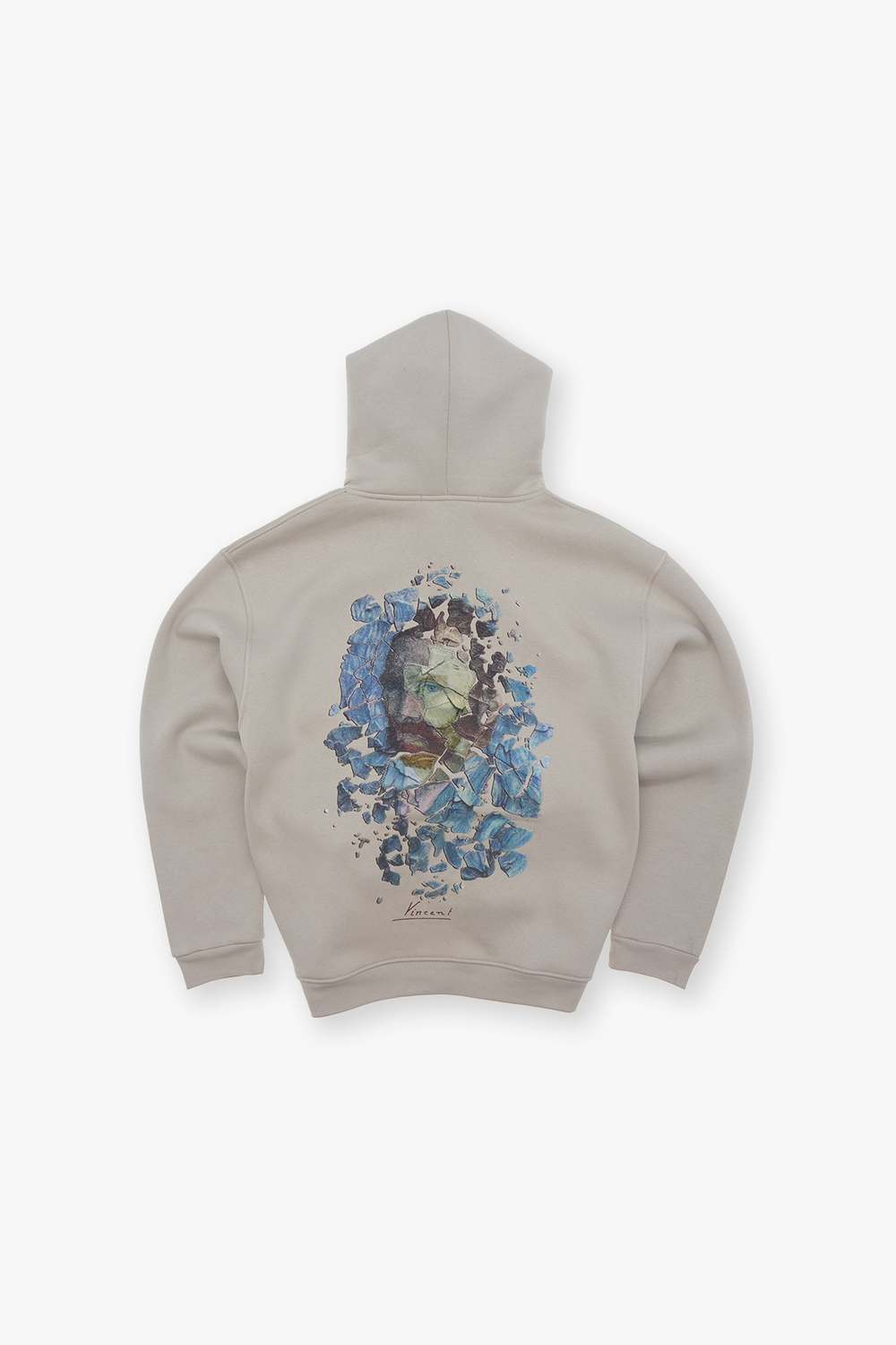 Mosaic Portrait Oversize Sweatshirt Erkek Stone