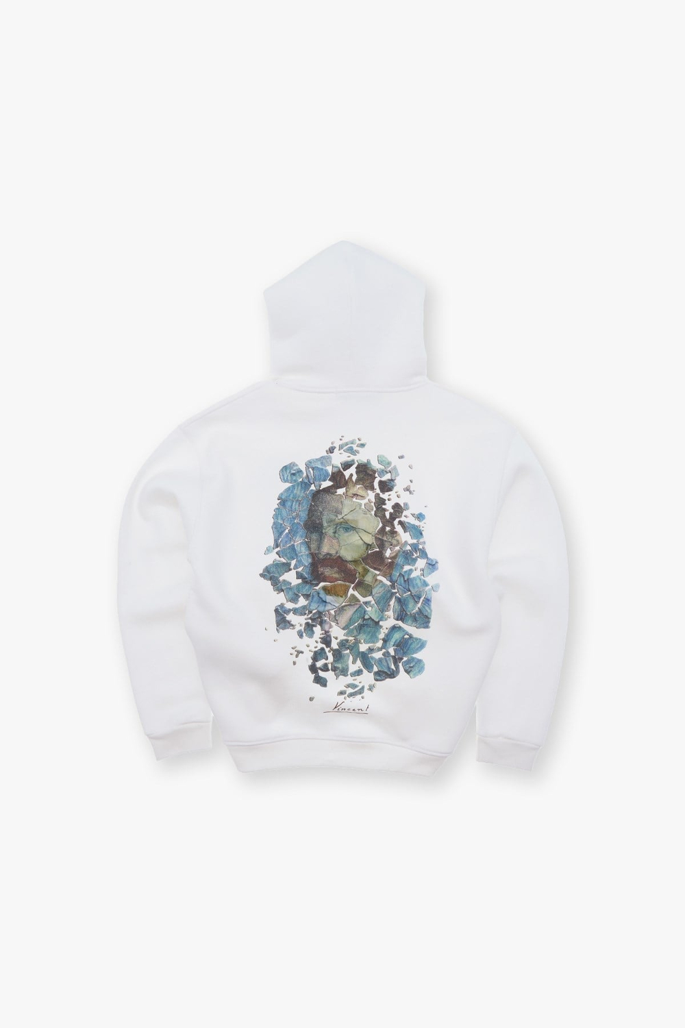 Mosaic Portrait Oversize Sweatshirt Erkek Ekru