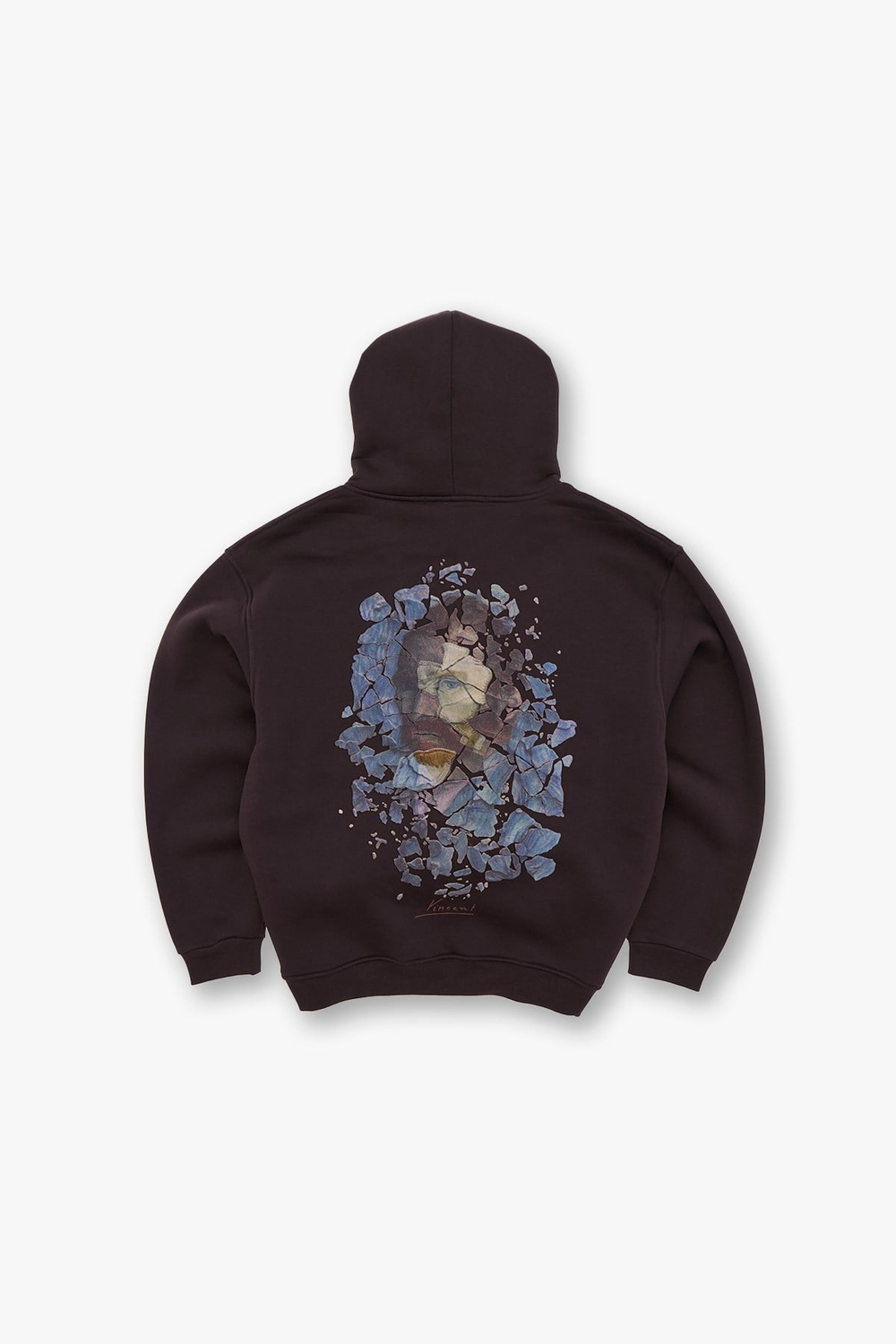 Mosaic Portrait Oversize Sweatshirt Erkek Kahverengi
