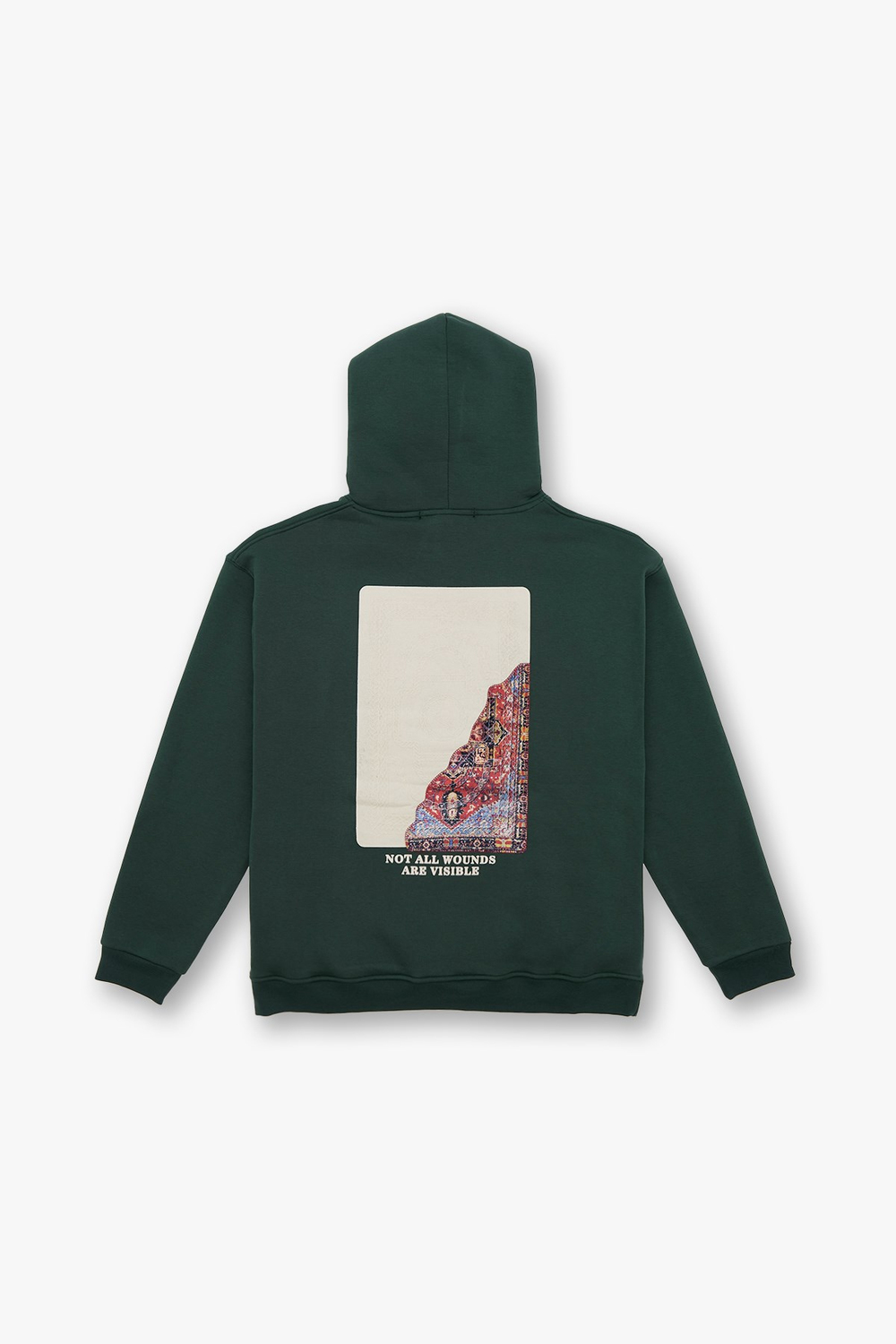 Not All Wounds Are Visible Oversize Sweatshirt Kadın Yeşil