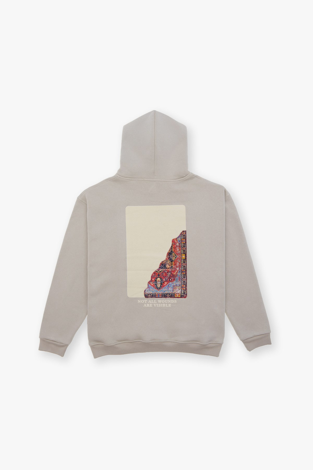 Not All Wounds Are Visible Oversize Sweatshirt Erkek Stone