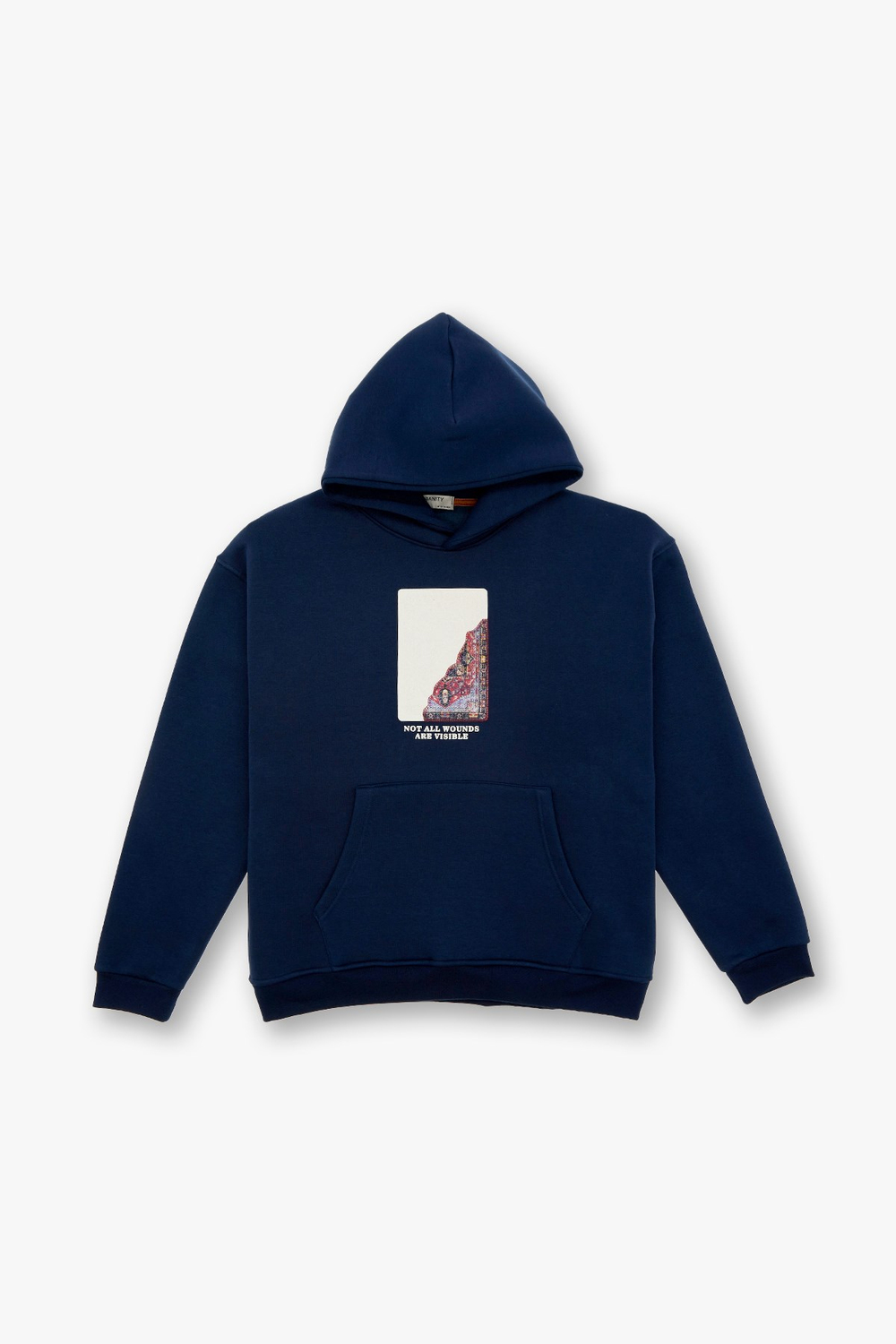 Not All Wounds Are Visible Oversize Sweatshirt Kadın İndigo