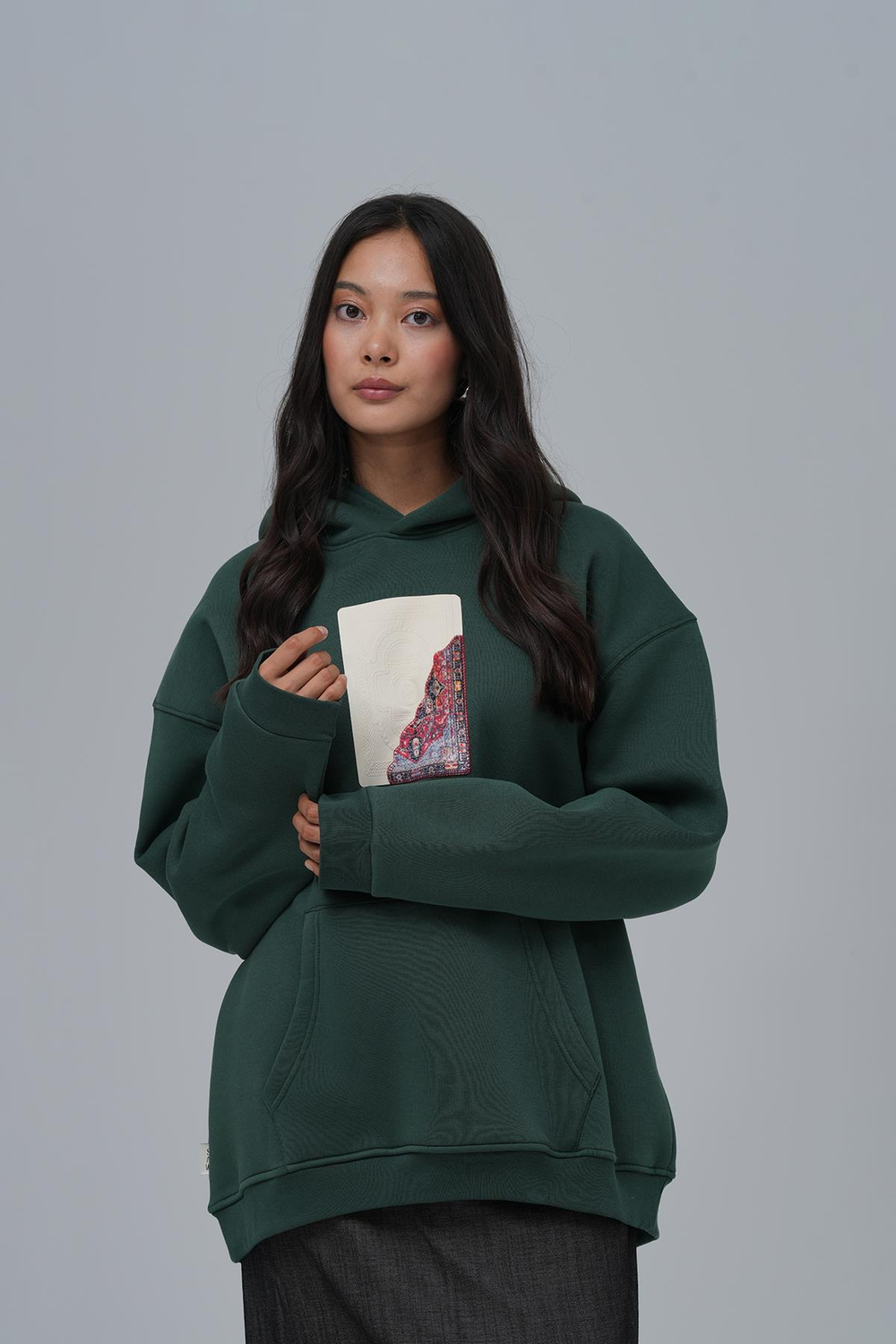 Not All Wounds Are Visible Oversize Sweatshirt Kadın Yeşil