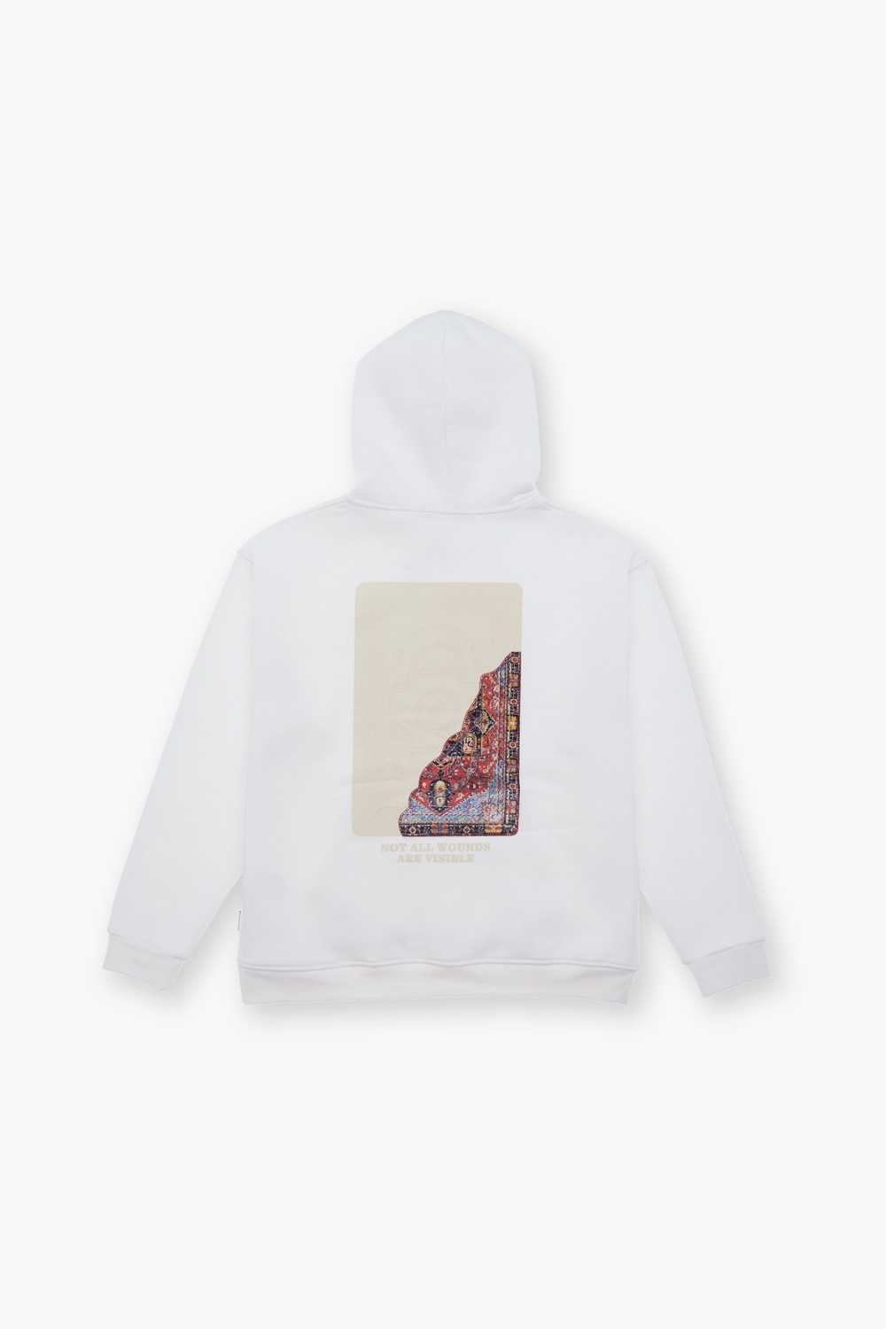 Not All Wounds Are Visible Oversize Sweatshirt Kadın Ekru