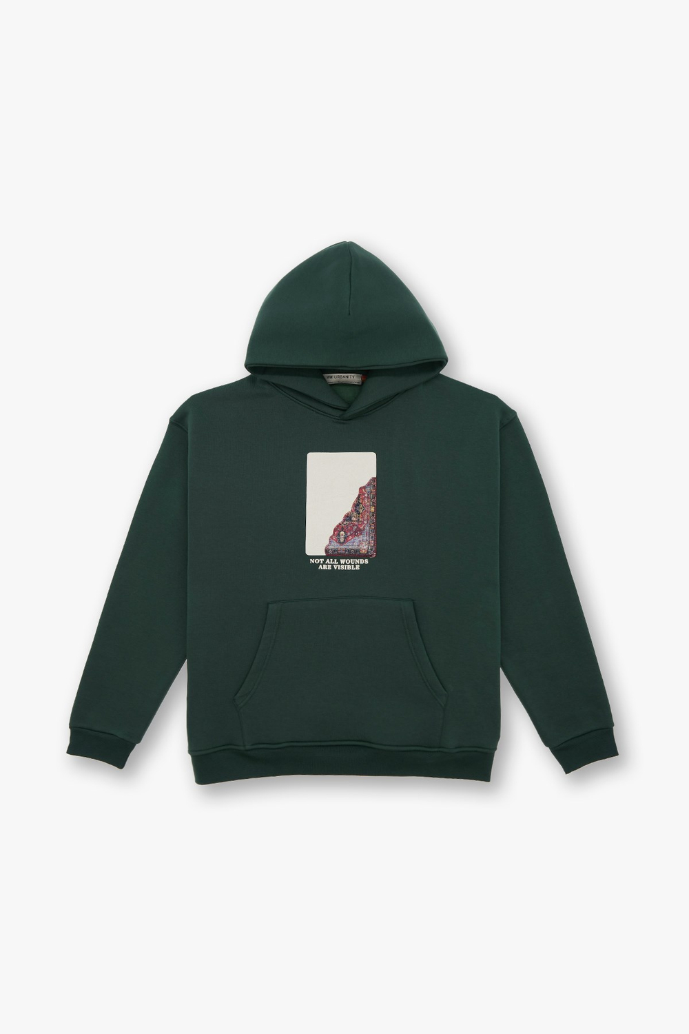 Not All Wounds Are Visible Oversize Sweatshirt Kadın Yeşil