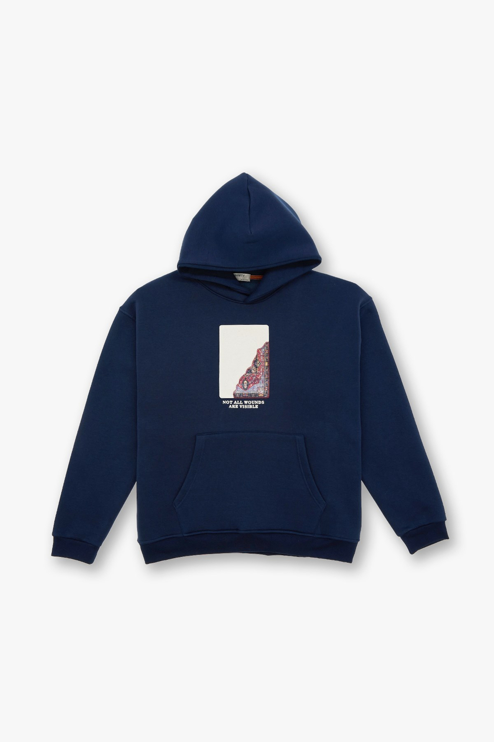 Not All Wounds Are Visible Oversize Sweatshirt Erkek İndigo
