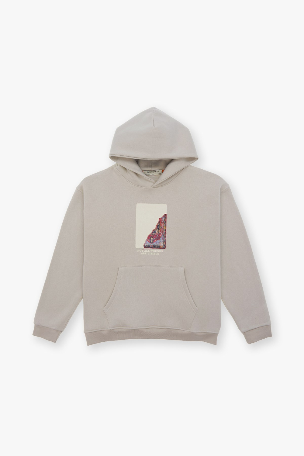 Not All Wounds Are Visible Oversize Sweatshirt Erkek Stone