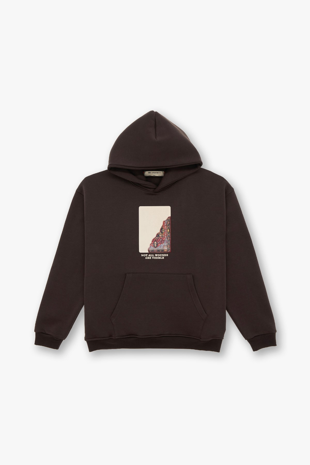 Not All Wounds Are Visible Oversize Sweatshirt Kadın Kahverengi