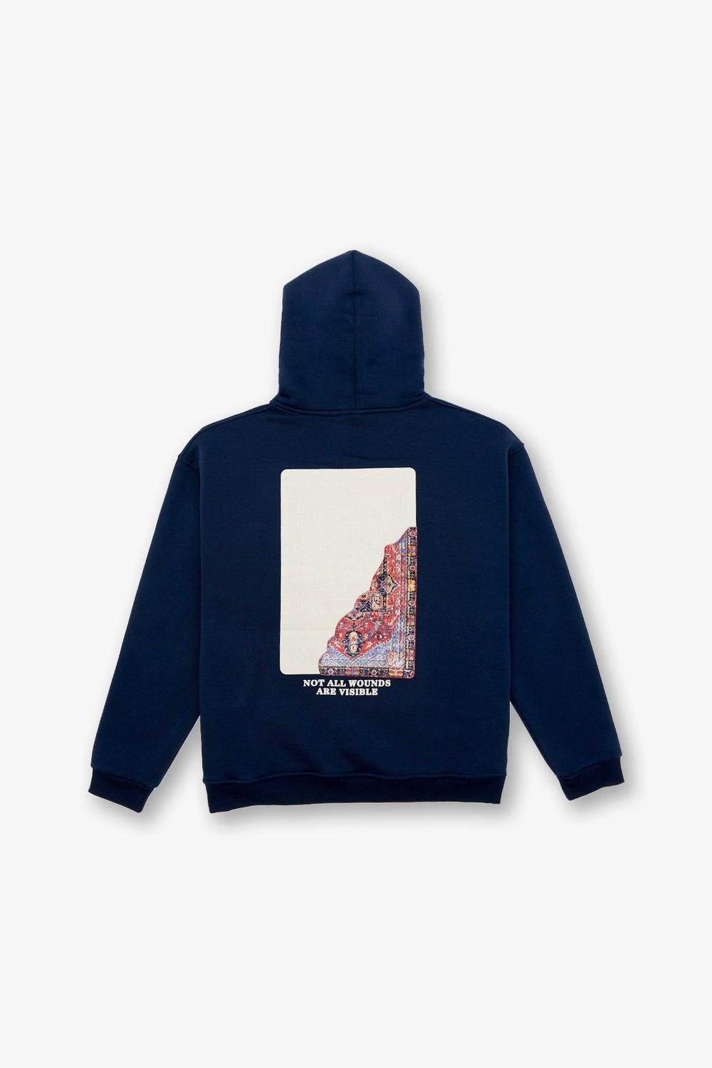 Not All Wounds Are Visible Oversize Sweatshirt Kadın İndigo
