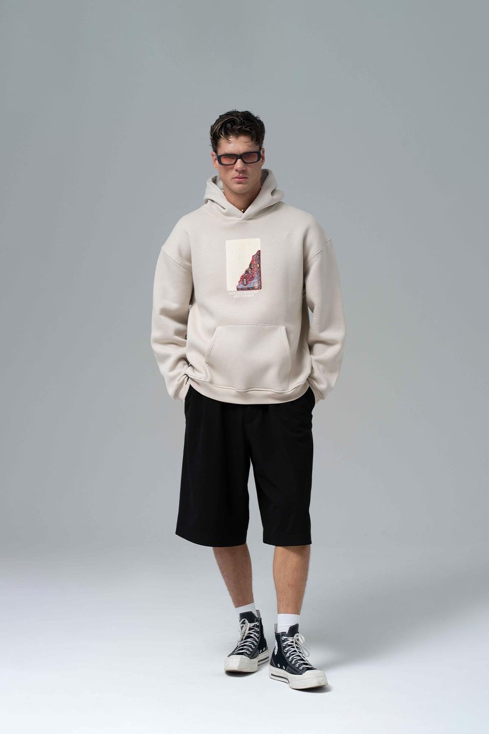 Not All Wounds Are Visible Oversize Sweatshirt Erkek Stone