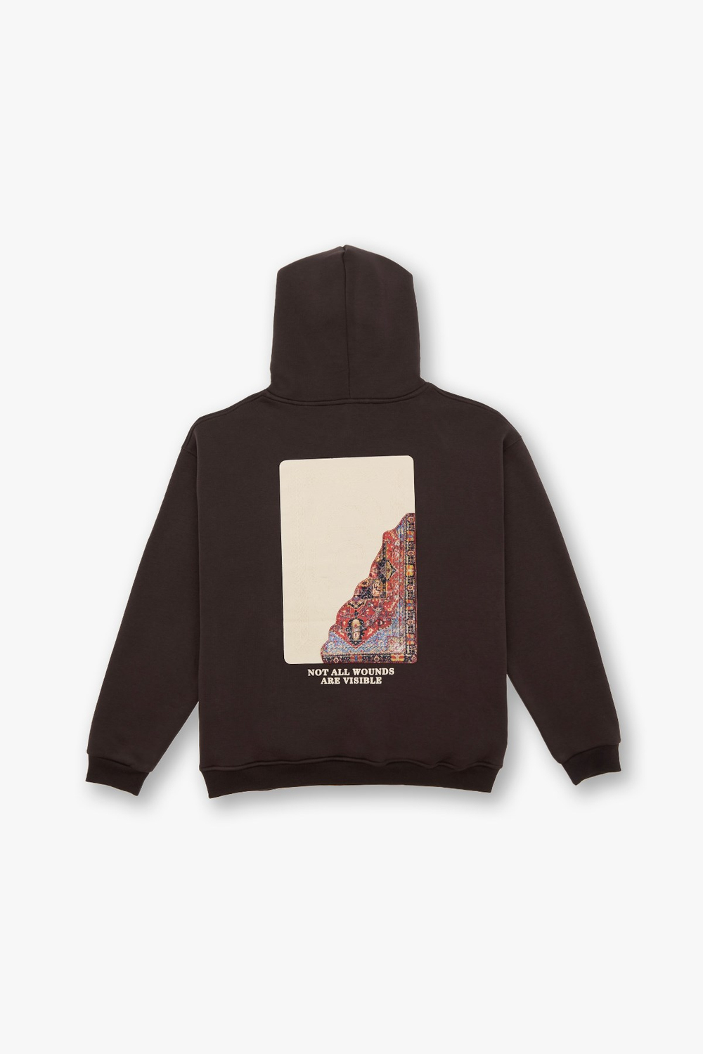 Not All Wounds Are Visible Oversize Sweatshirt Kadın Kahverengi