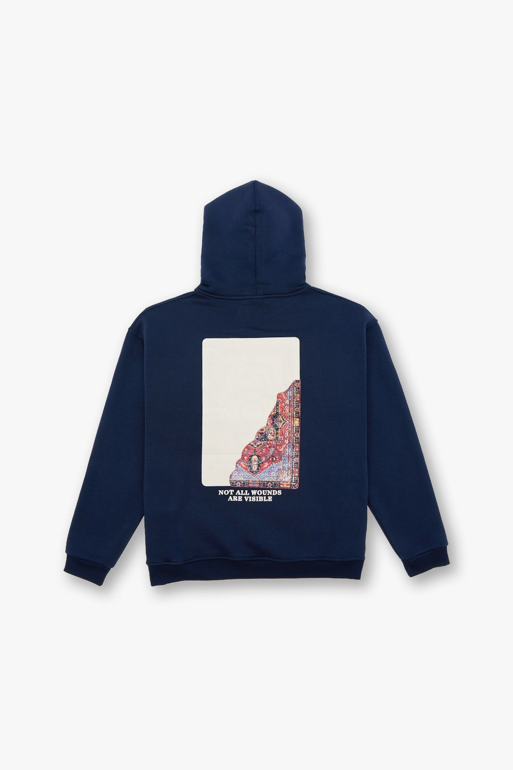 Not All Wounds Are Visible Oversize Sweatshirt Erkek İndigo