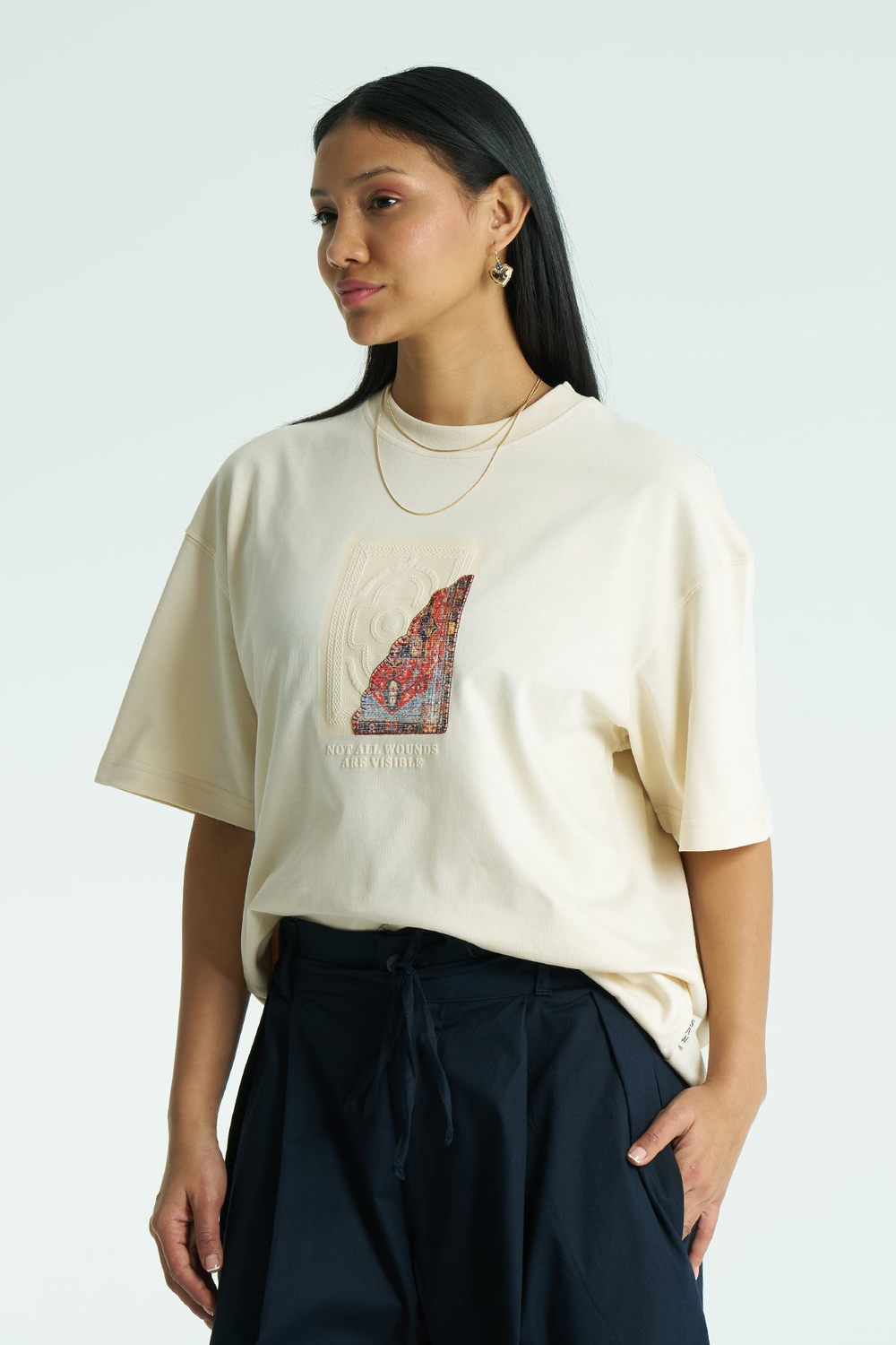 Not All Wounds Are Visible Oversized T-Shirt Stone