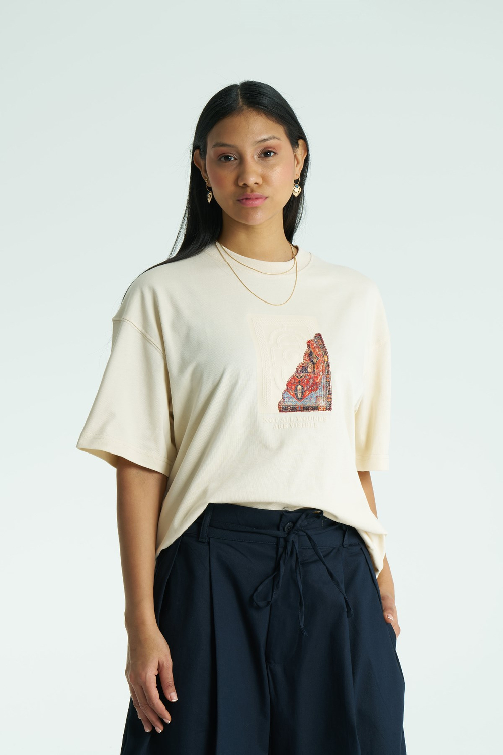 Not All Wounds Are Visible Oversized T-Shirt Stone