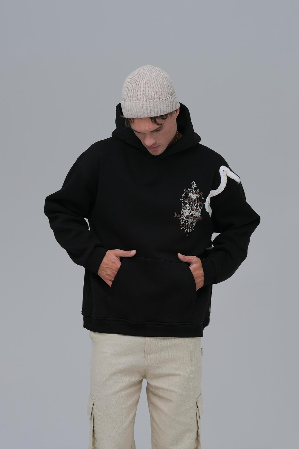 Nothing to Lose Oversize Sweatshirt Erkek Siyah