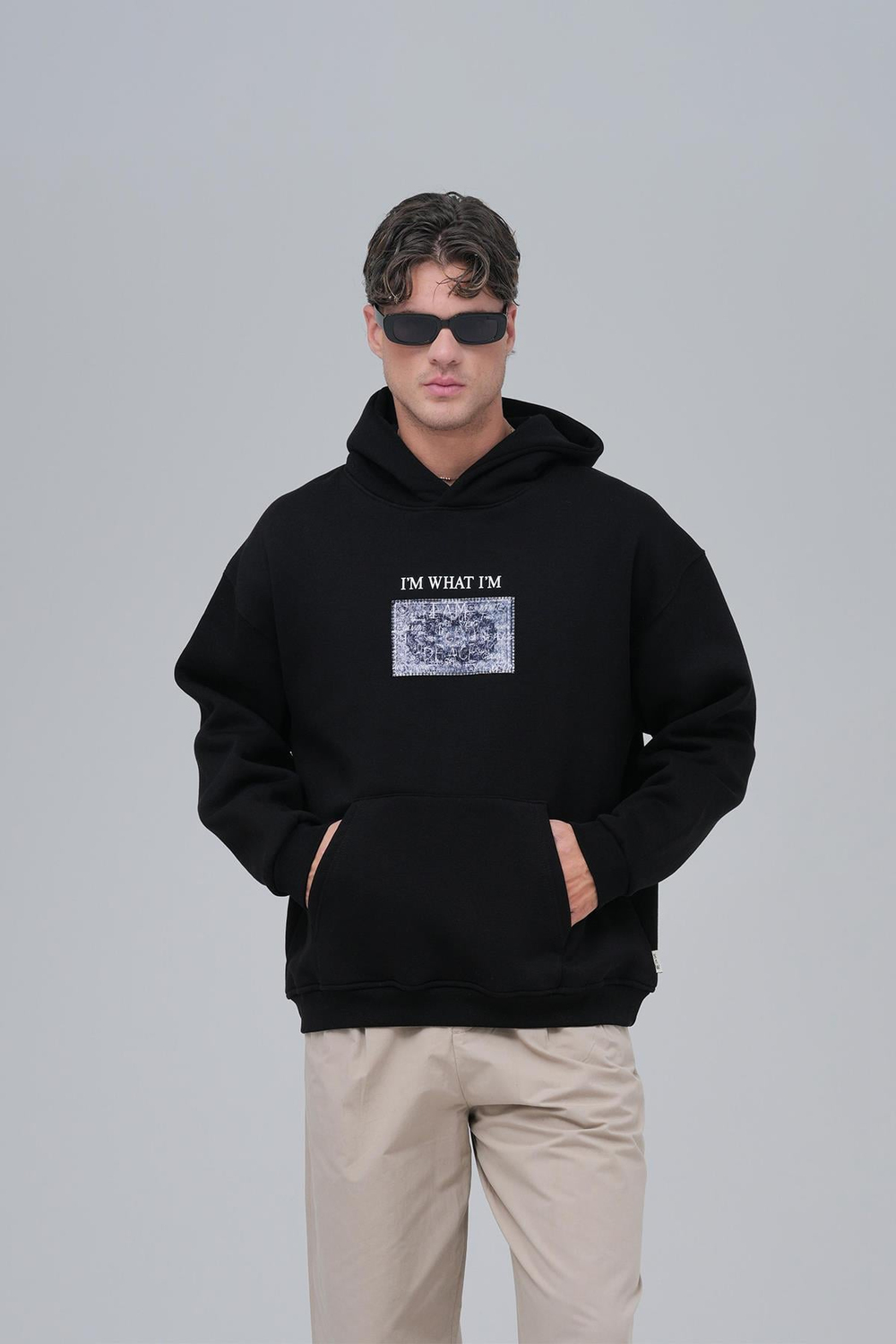 Now Manifesto Oversize Sweatshirt Erkek Siyah