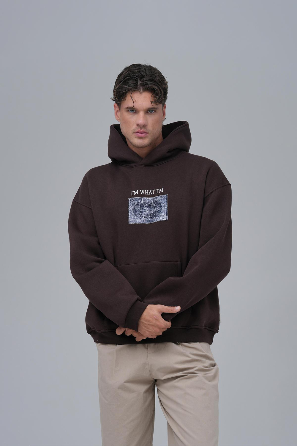 Now Manifesto Oversized Sweatshirt Brown