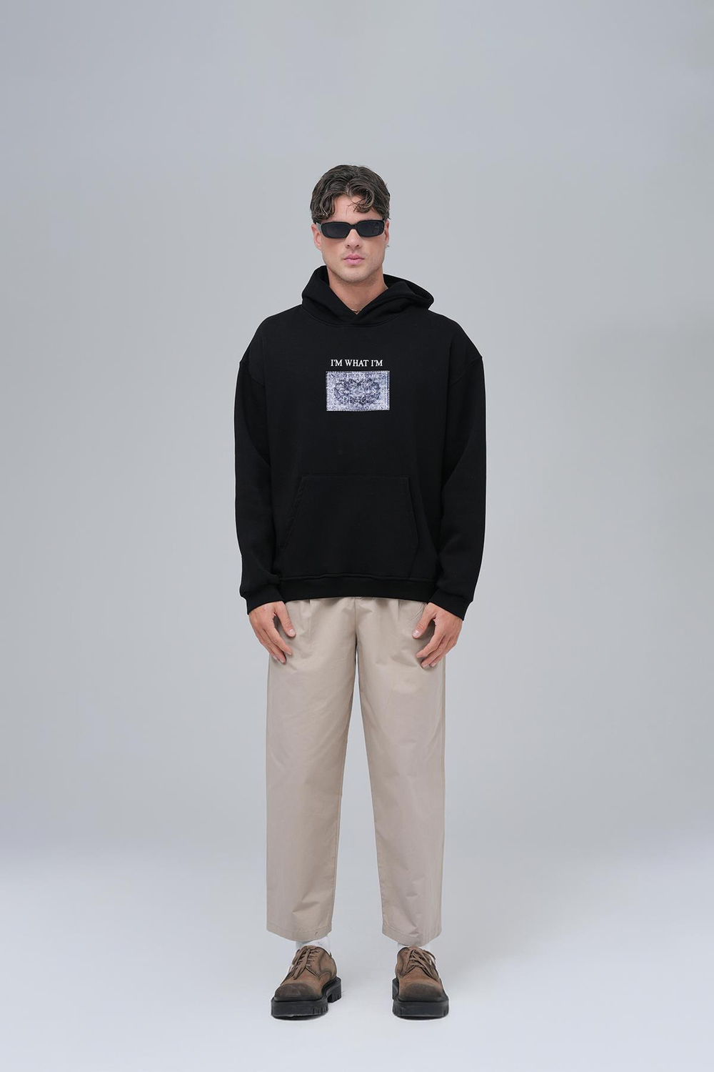 Now Manifesto Oversize Sweatshirt Erkek Siyah