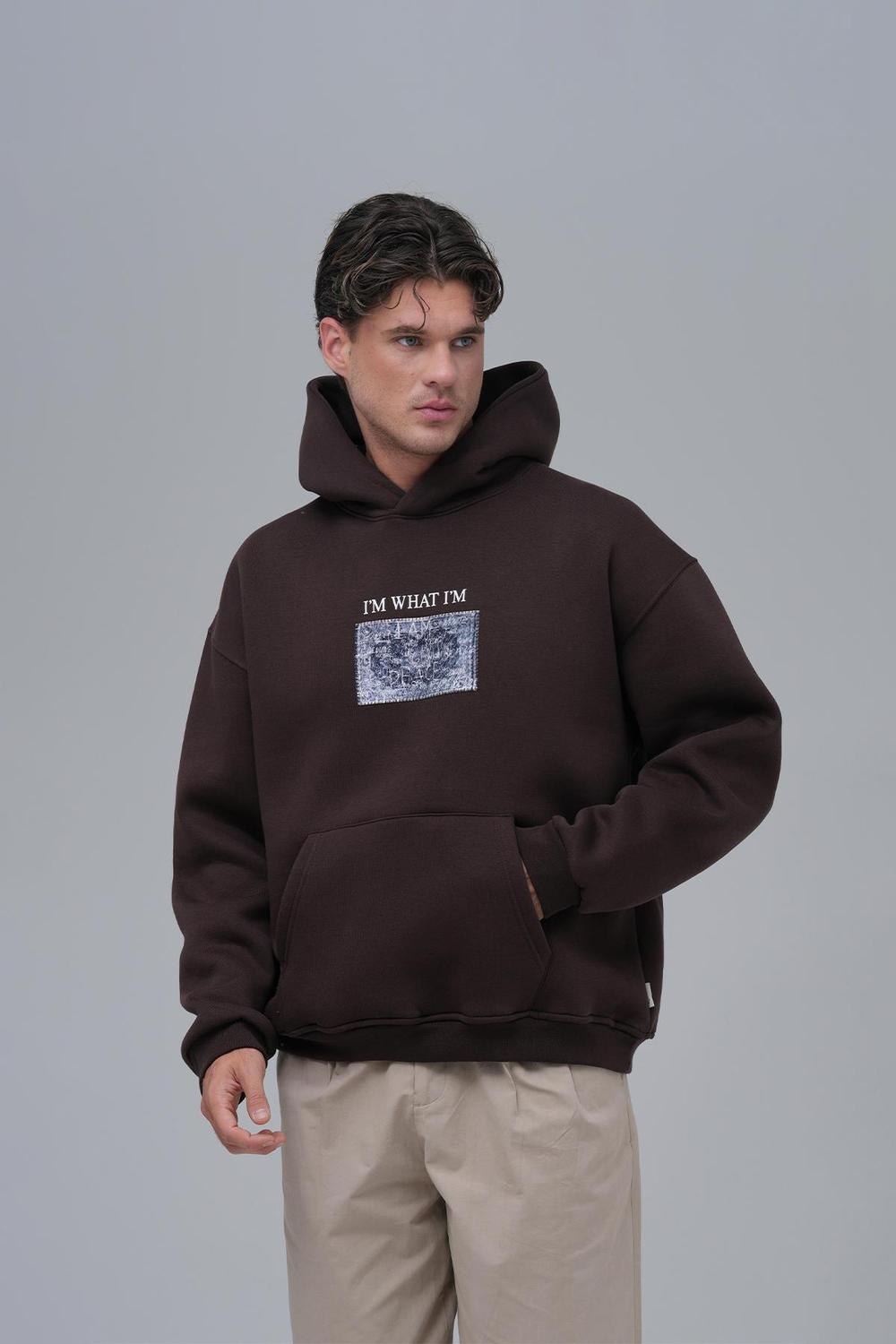 Now Manifesto Oversized Sweatshirt Brown