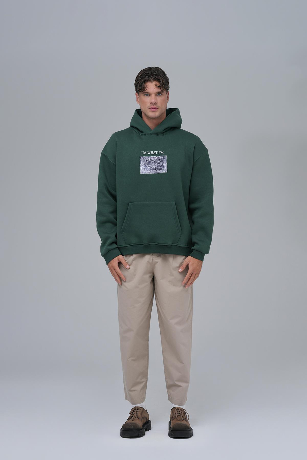 Now Manifesto Oversized Sweatshirt Green
