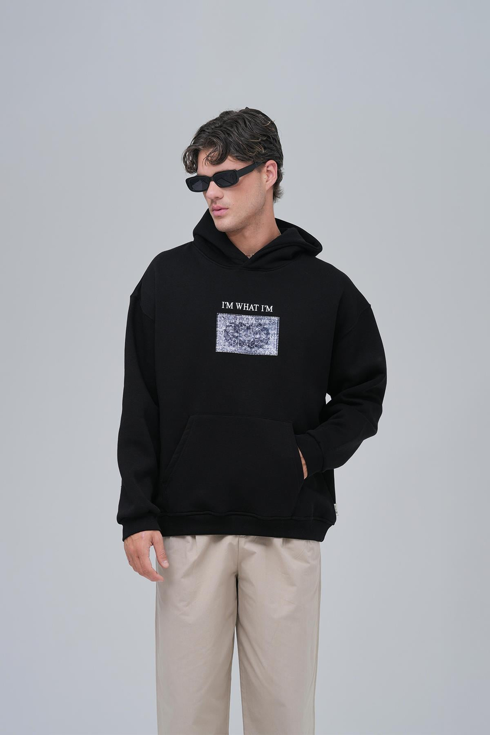 Now Manifesto Oversize Sweatshirt Erkek Siyah