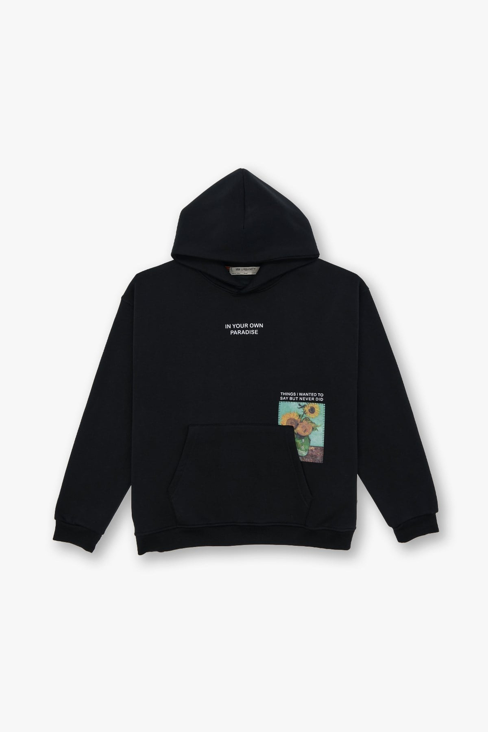 Paradise Within Oversize Sweatshirt Kadın Siyah