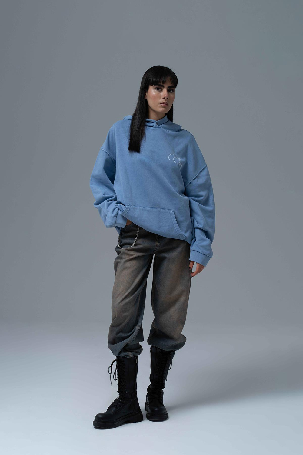 Paradox Oversize Sweatshirt Kadın Mavi