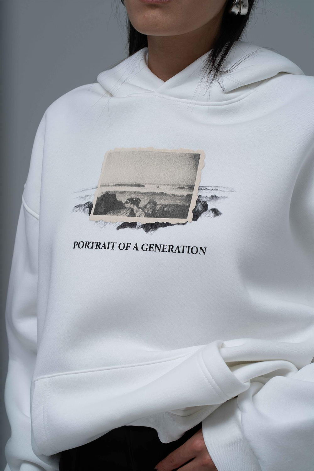 Portrait Of A Generation Oversized Sweatshirt Off White