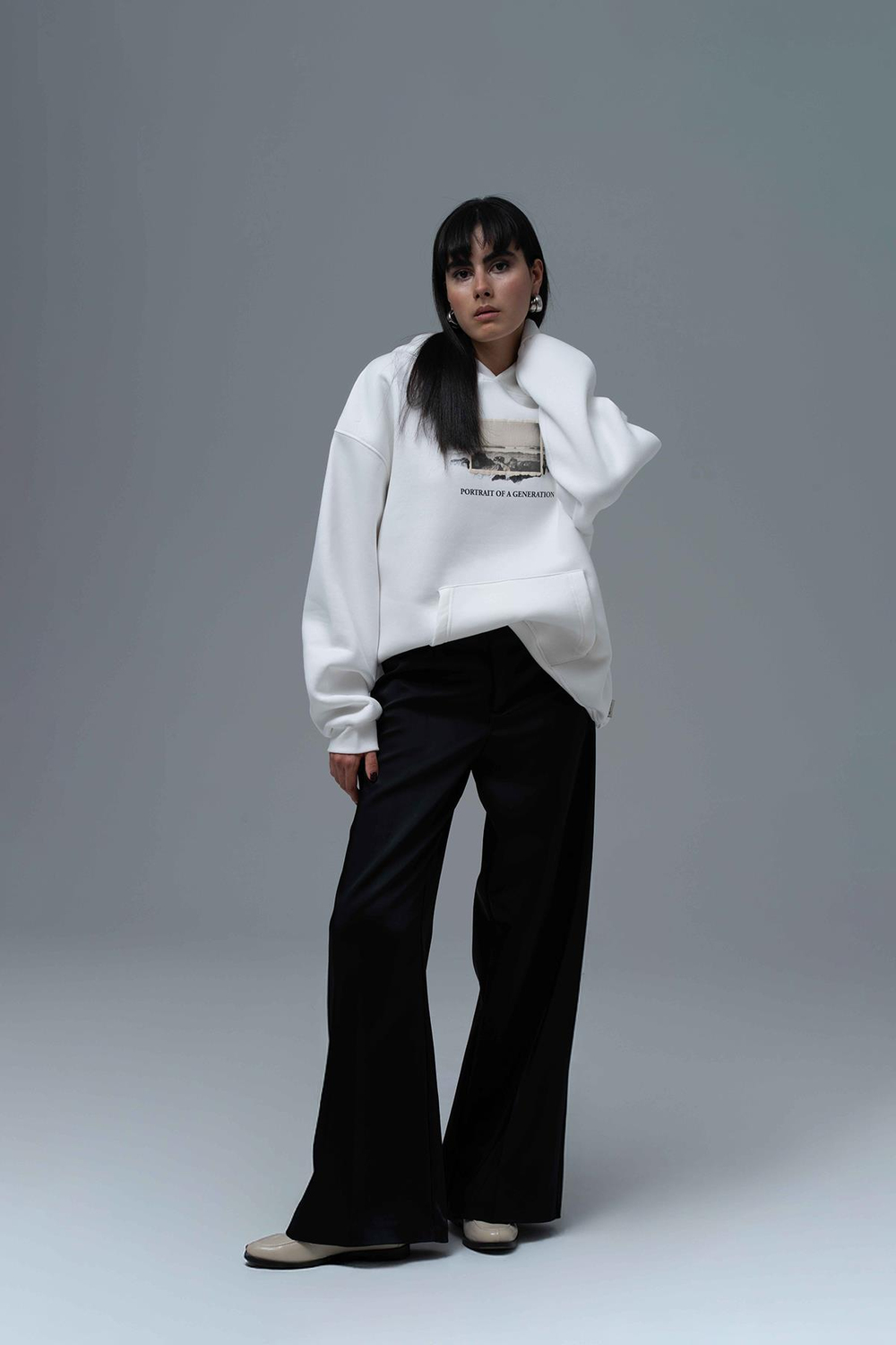 Portrait Of A Generation Oversized Sweatshirt Off White