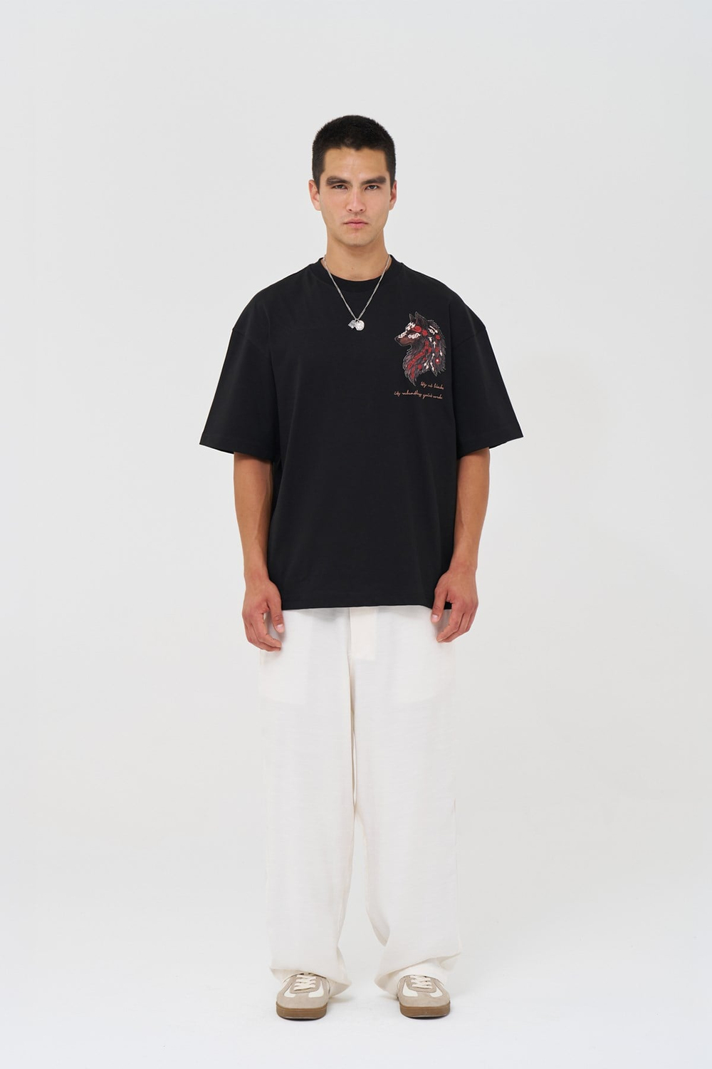 Quiet Resolve Oversize Fit Erkek Tişört Siyah