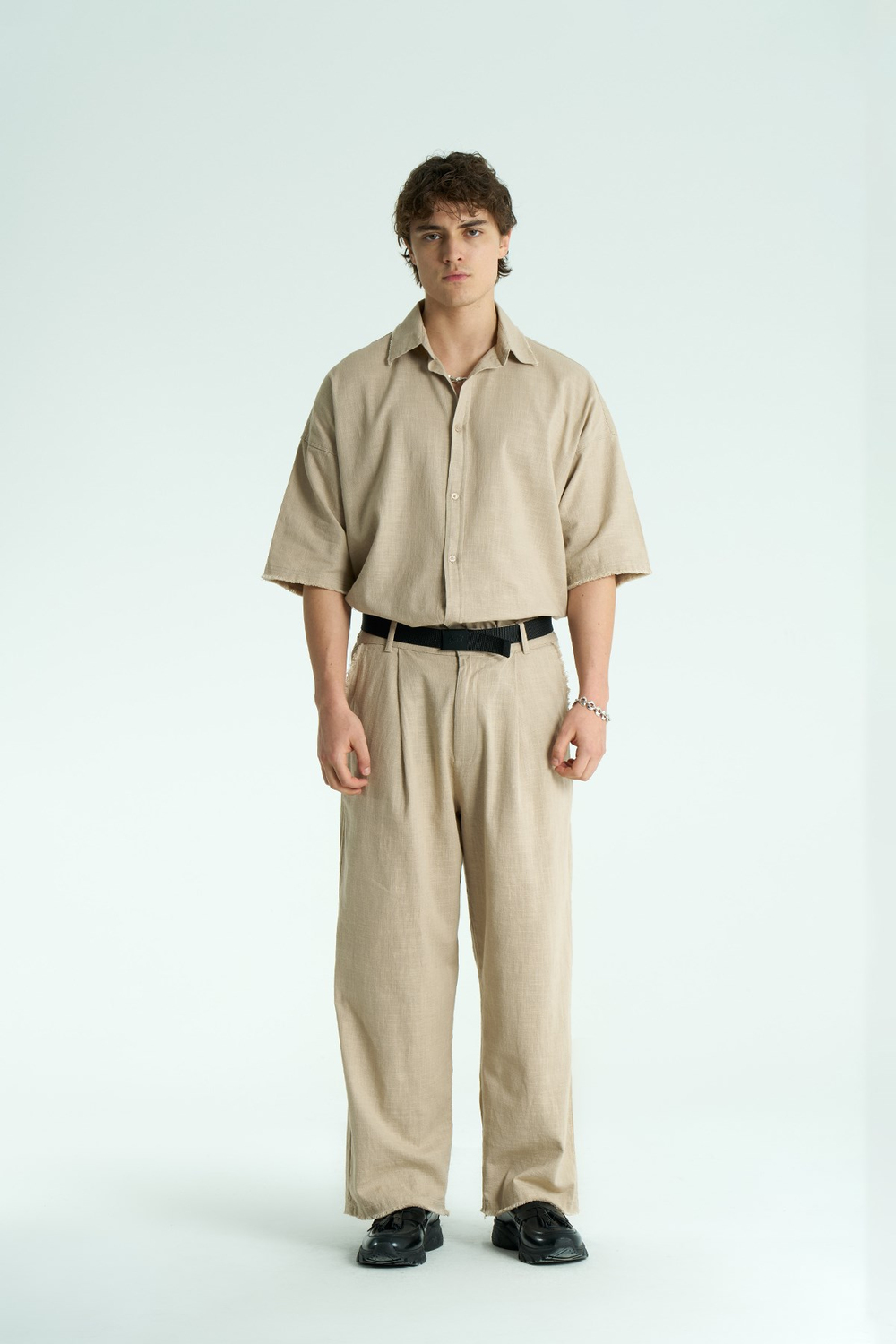 Rawen Oversize Erkek Pantolon Bej
