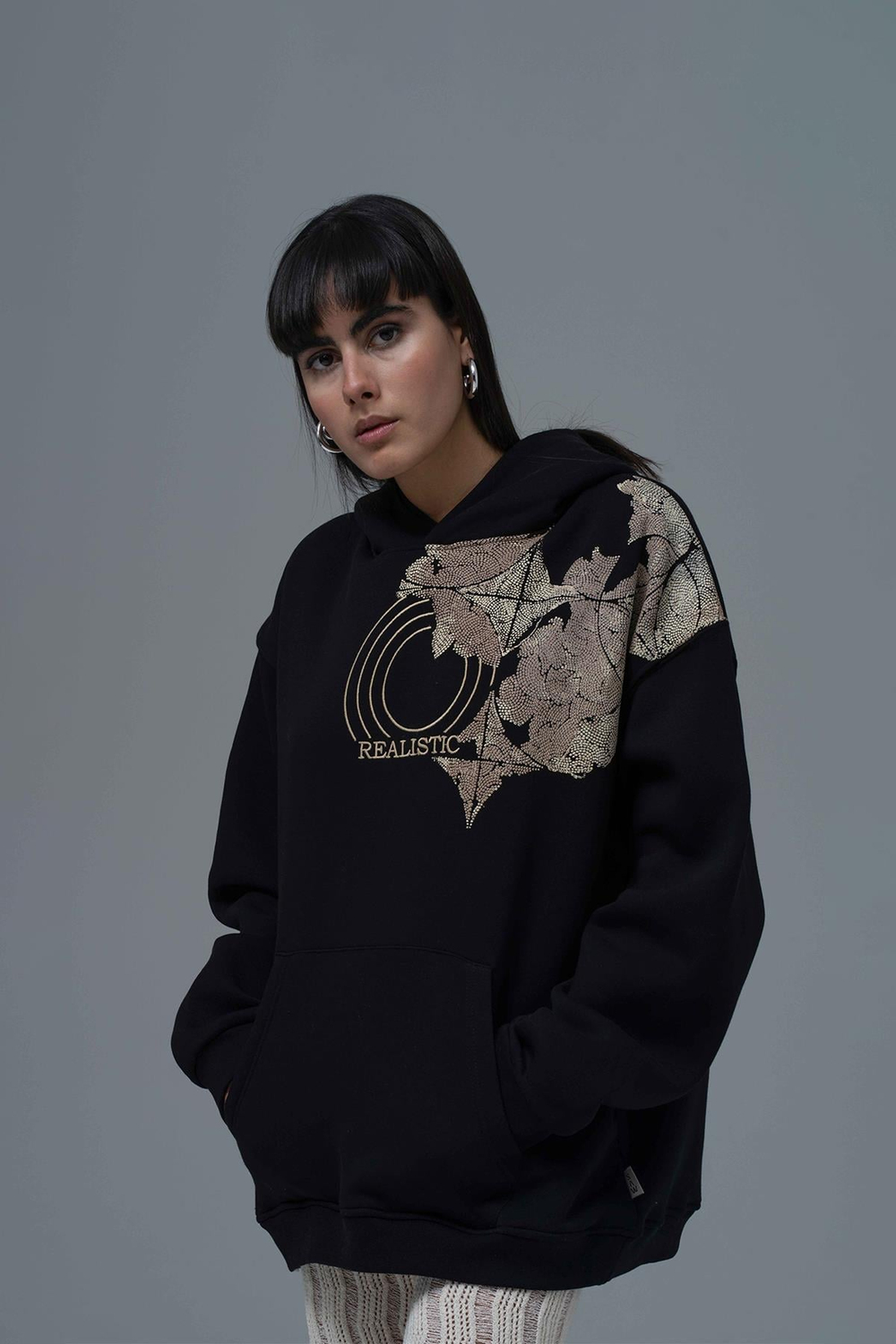 Realistic Oversize Sweatshirt Kadın Siyah