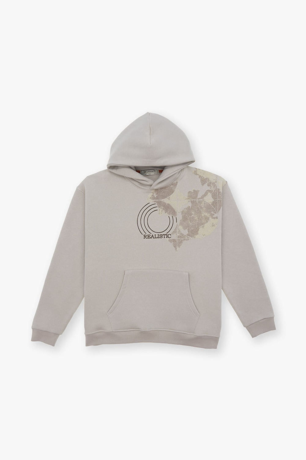 Realistic Oversize Sweatshirt Kadın Stone