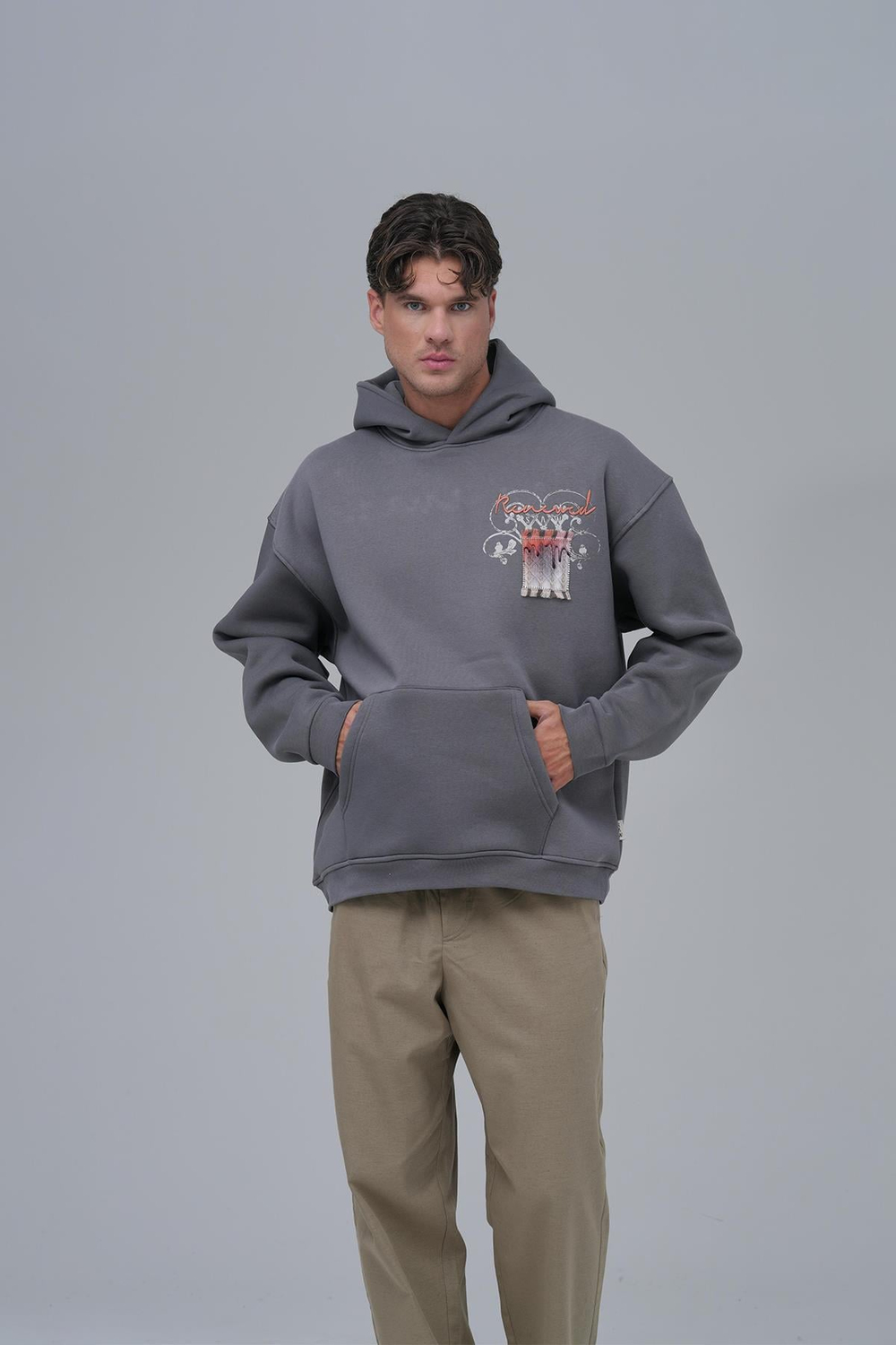 Renewed Flow Oversize Sweatshirt Erkek Füme