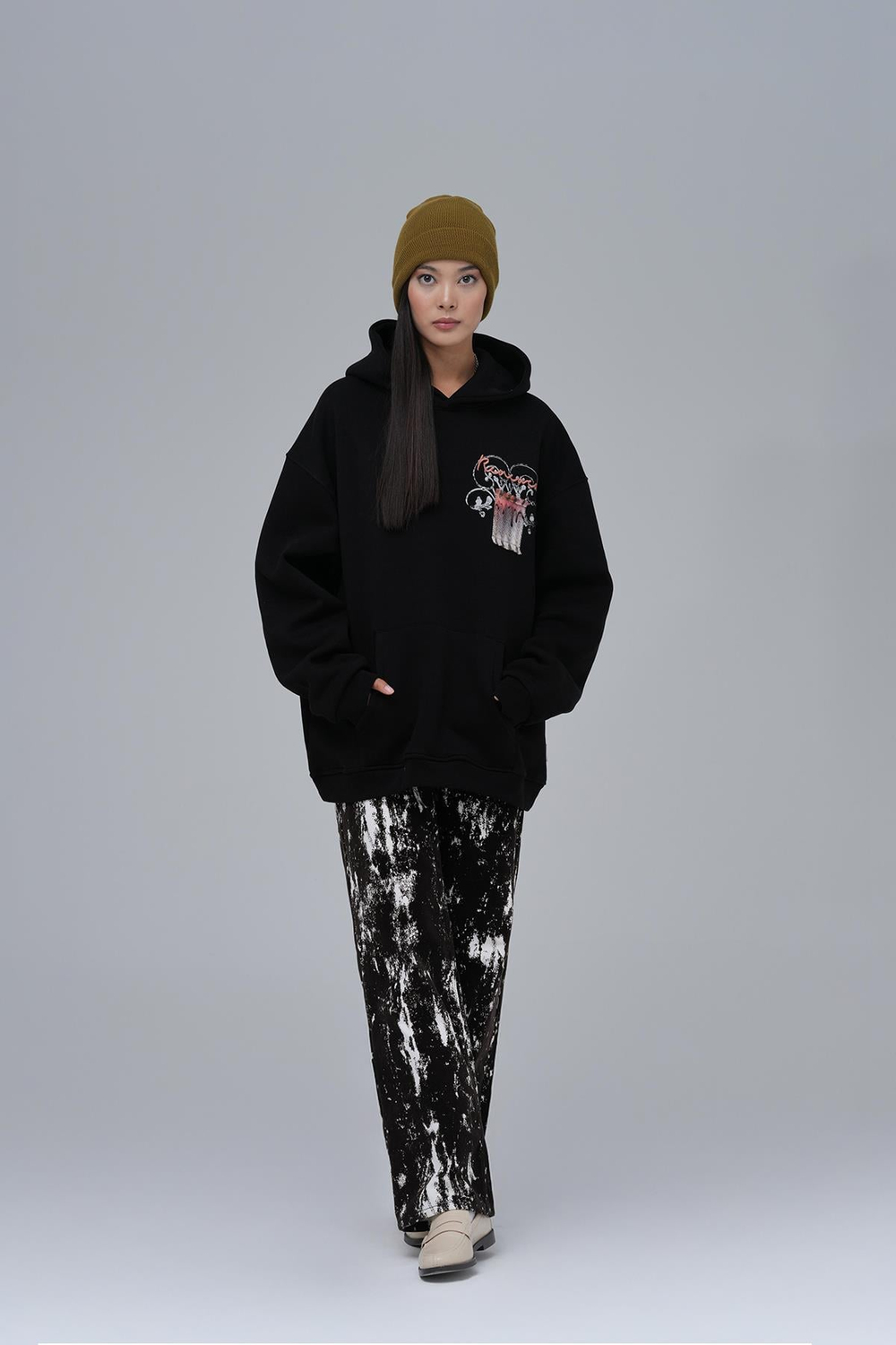 Renewed Flow Oversize Sweatshirt Kadın Siyah