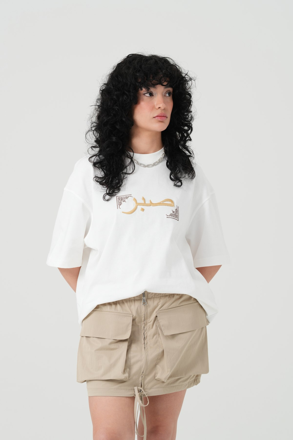 Sabr Heritage Oversized T-Shirt Off White