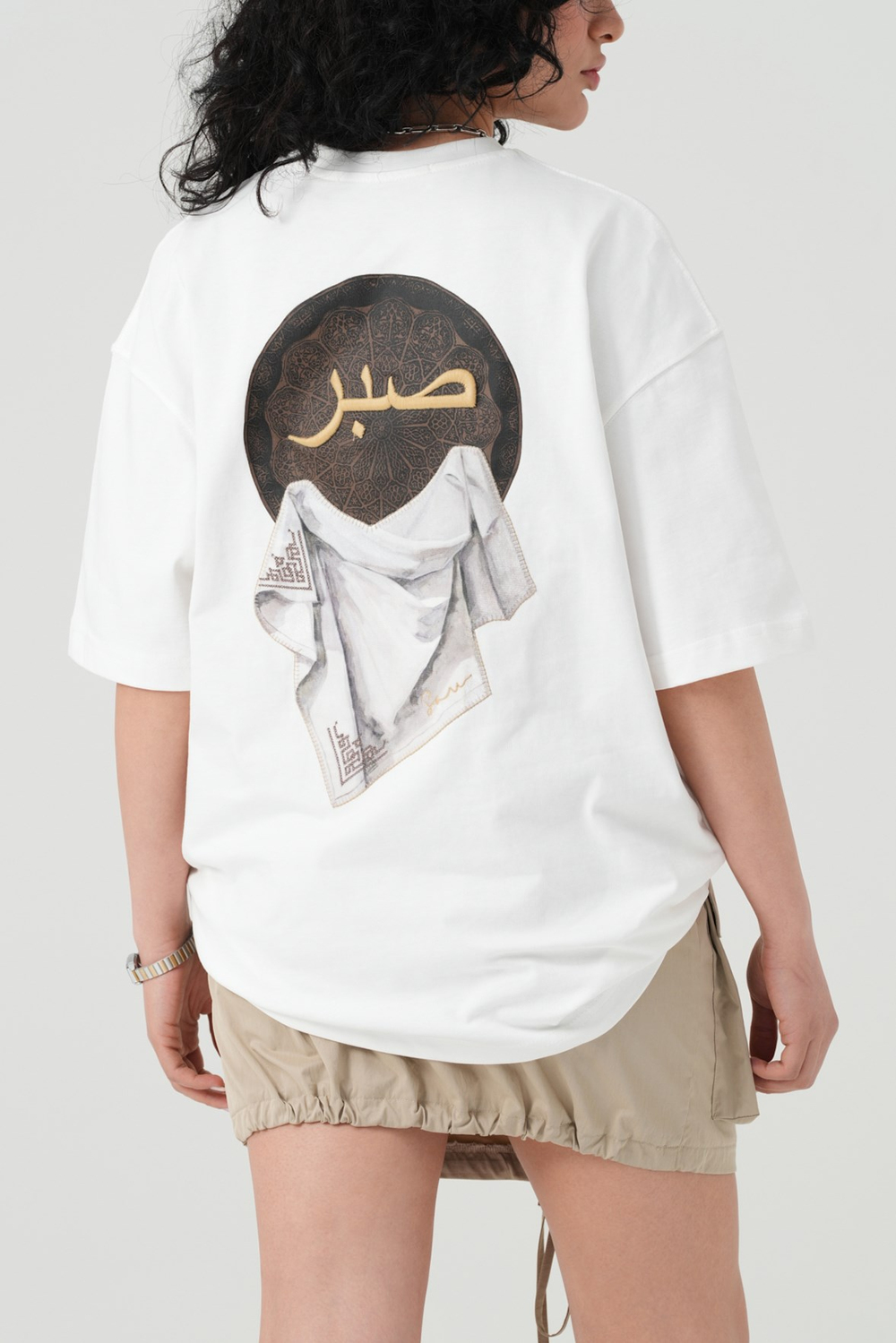 Sabr Heritage Oversized T-Shirt Off White
