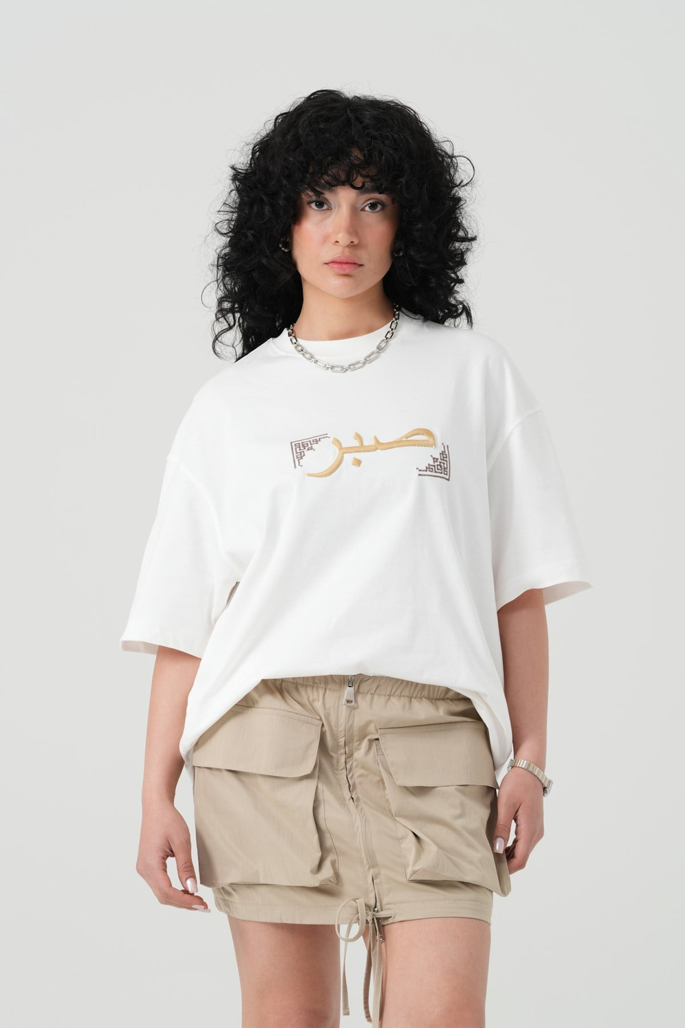 Sabr Heritage Oversized T-Shirt Off White