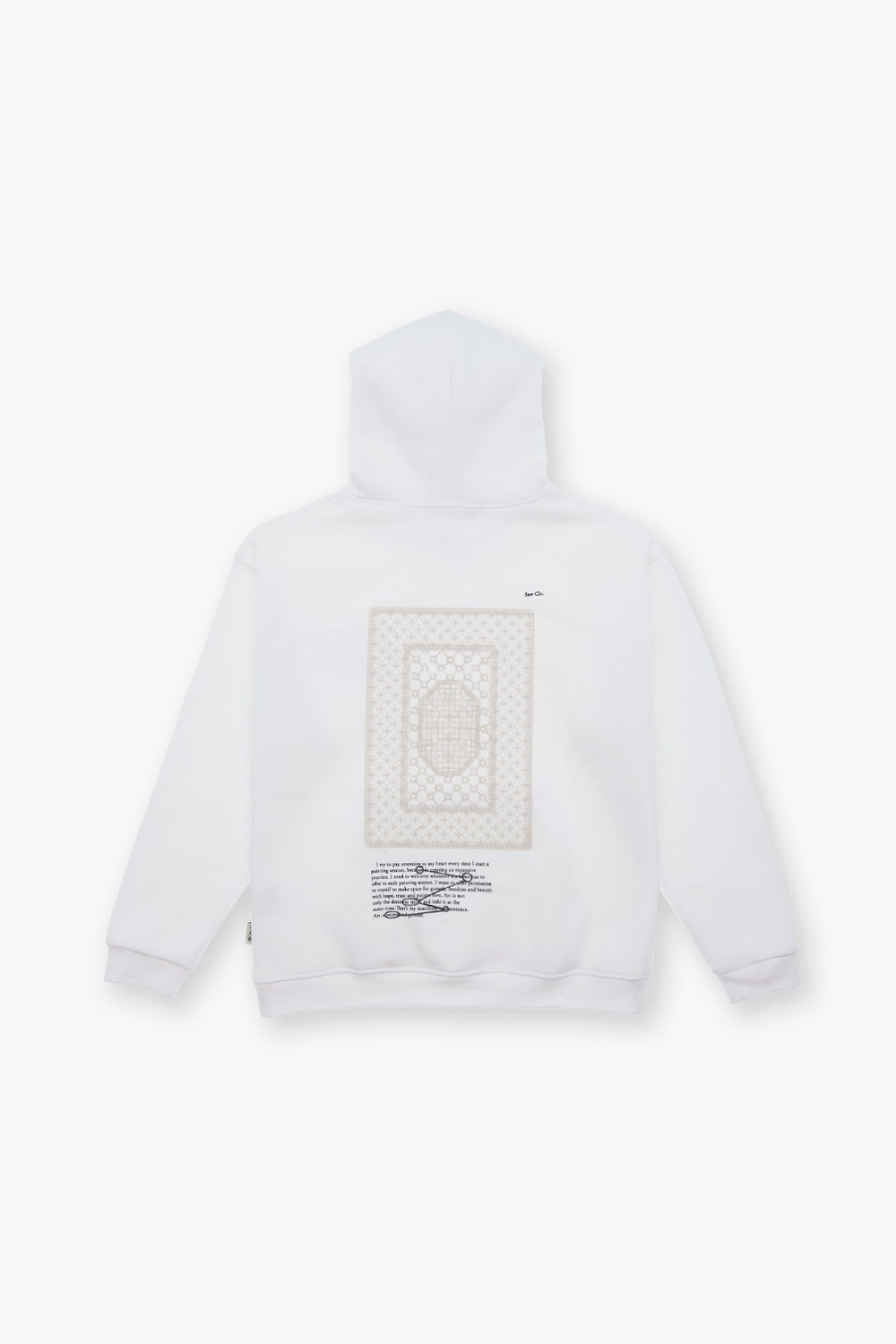 Sacred Geometry Oversize Sweatshirt Erkek Ekru