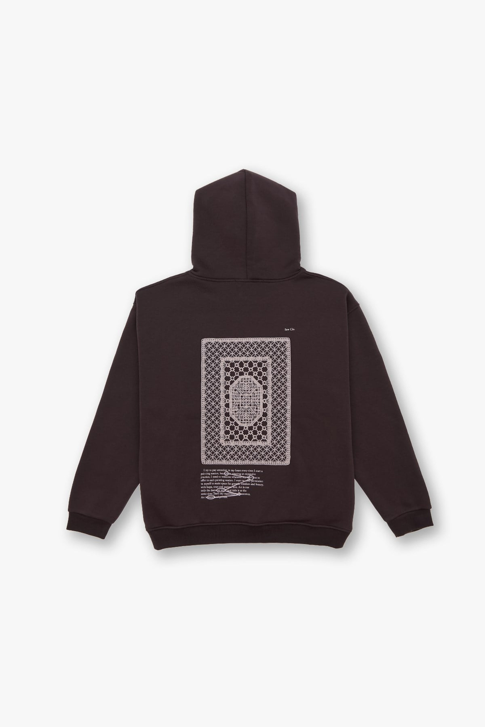Sacred Geometry Oversize Sweatshirt Erkek Kahverengi