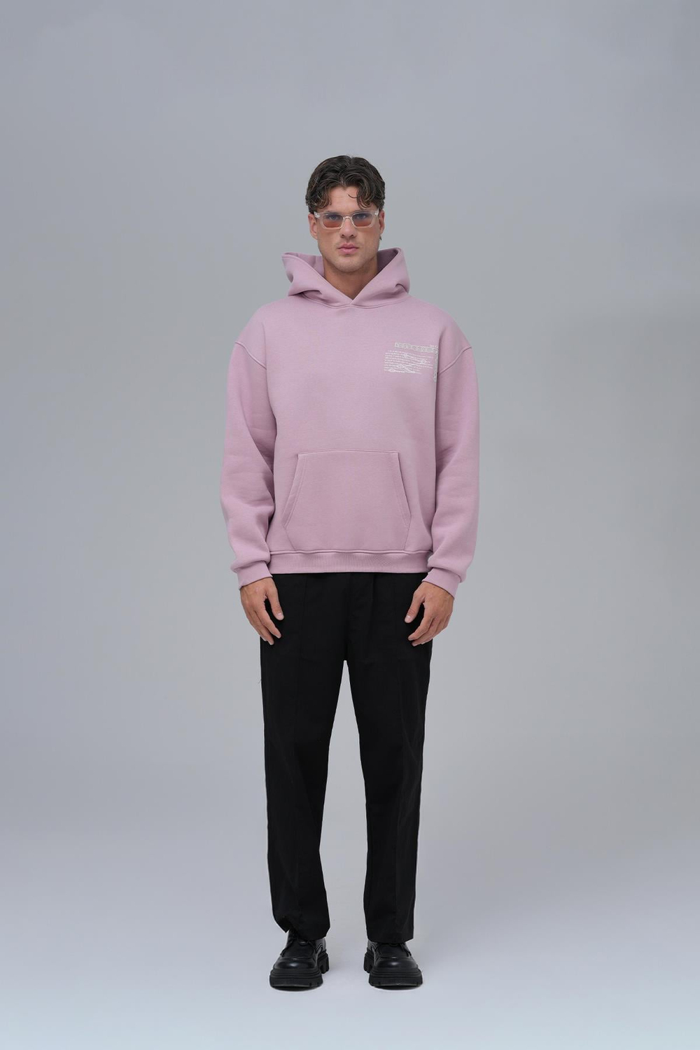 Sacred Geometry Oversize Sweatshirt Erkek Pembe