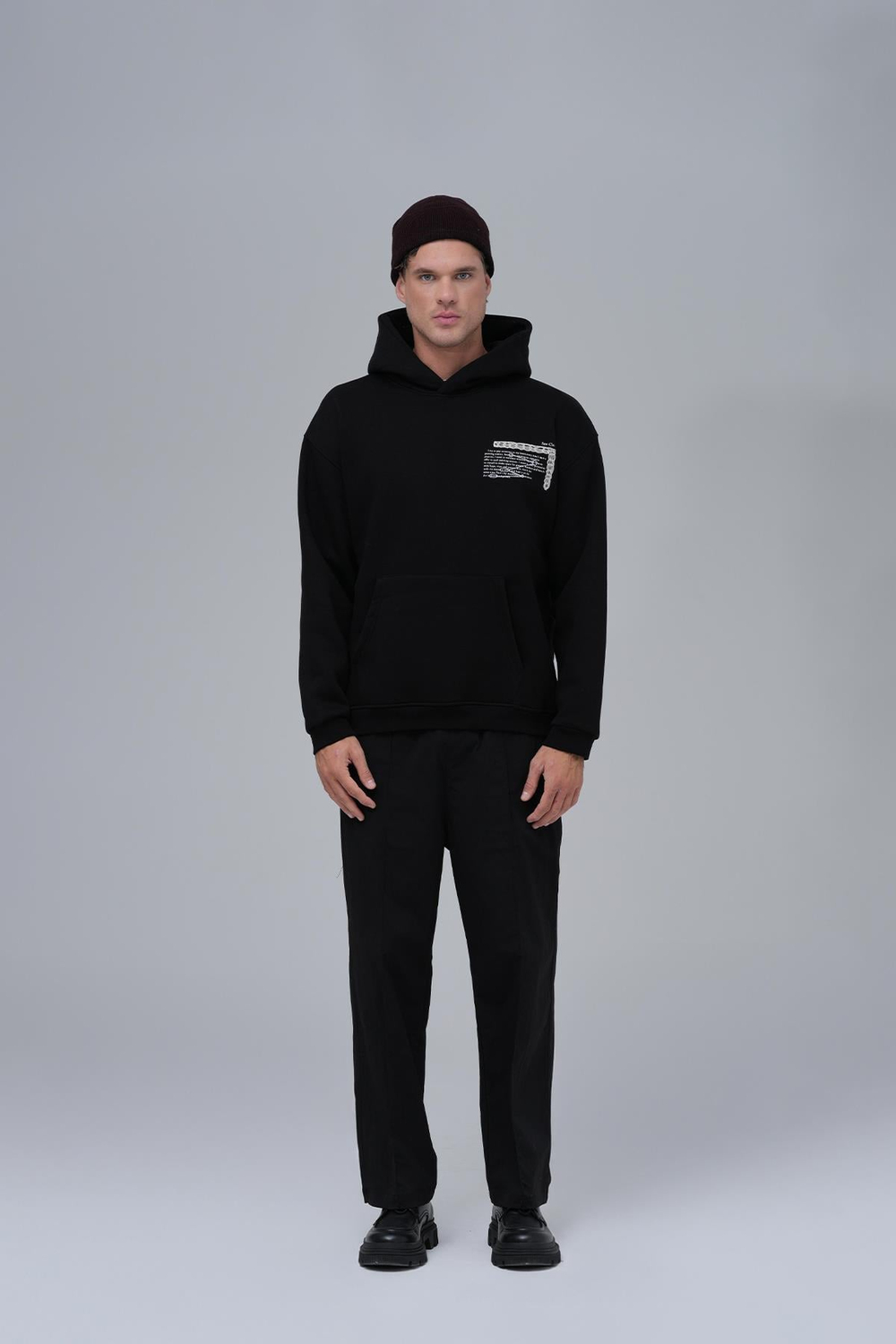 Sacred Geometry Oversize Sweatshirt Erkek Siyah