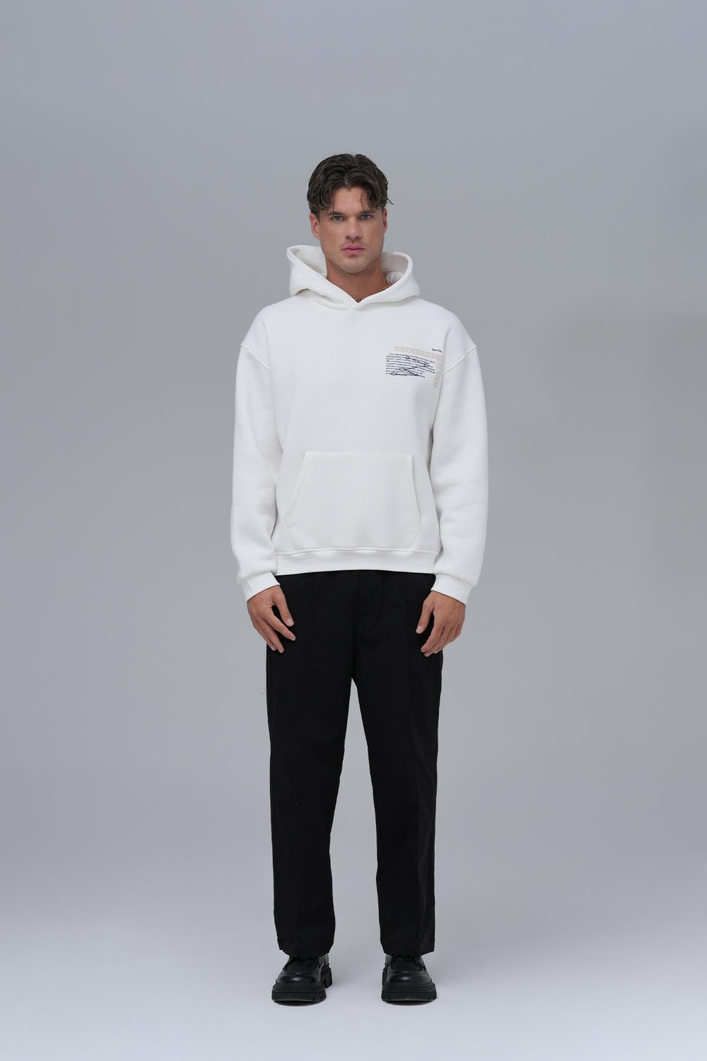 Sacred Geometry Oversize Sweatshirt Erkek Ekru
